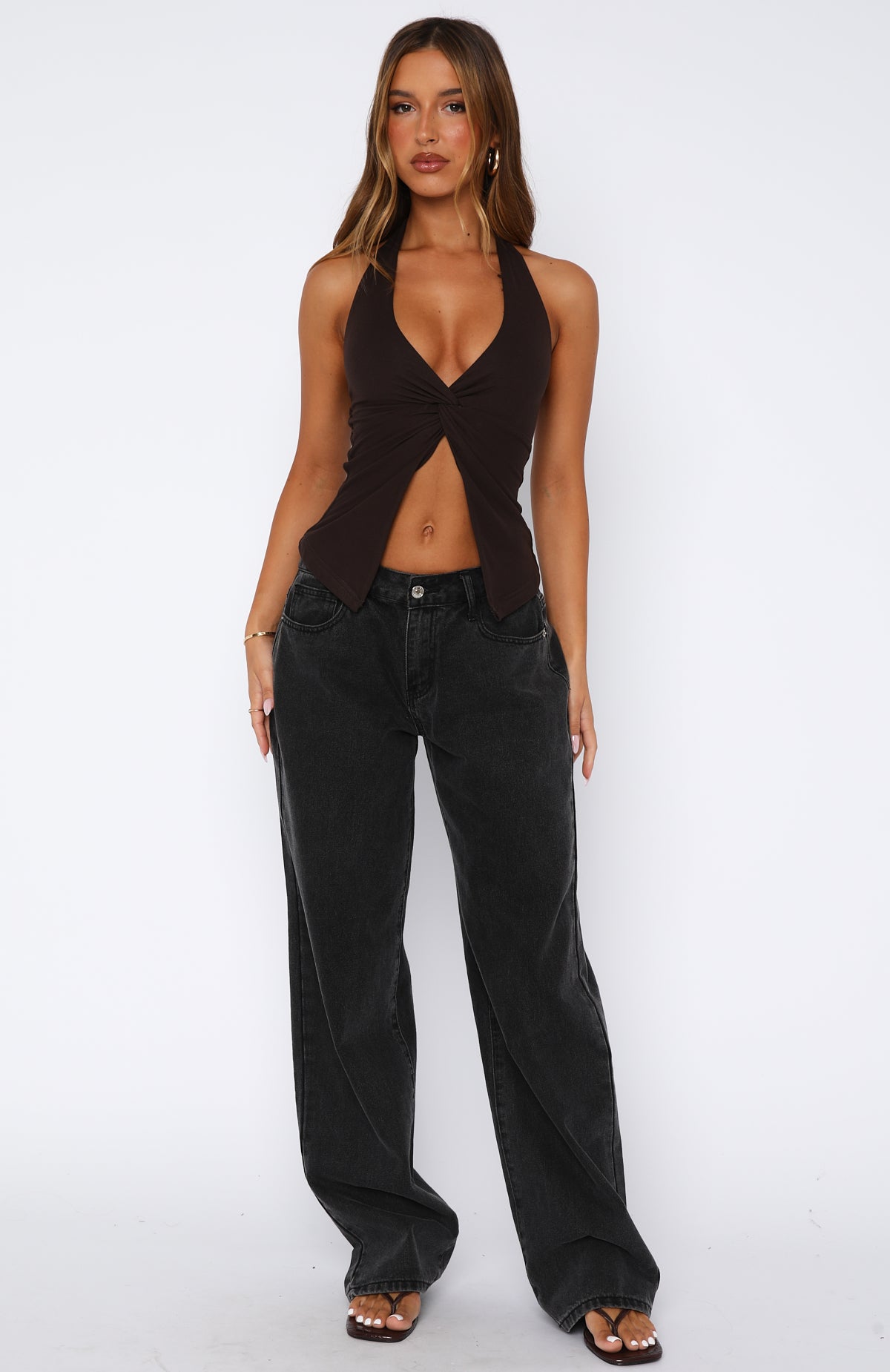 Beginning To Wonder Halter Top Chocolate - Image 5