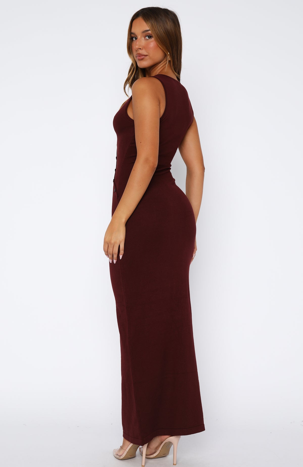 She's Back Maxi Dress Burgundy - Image 4