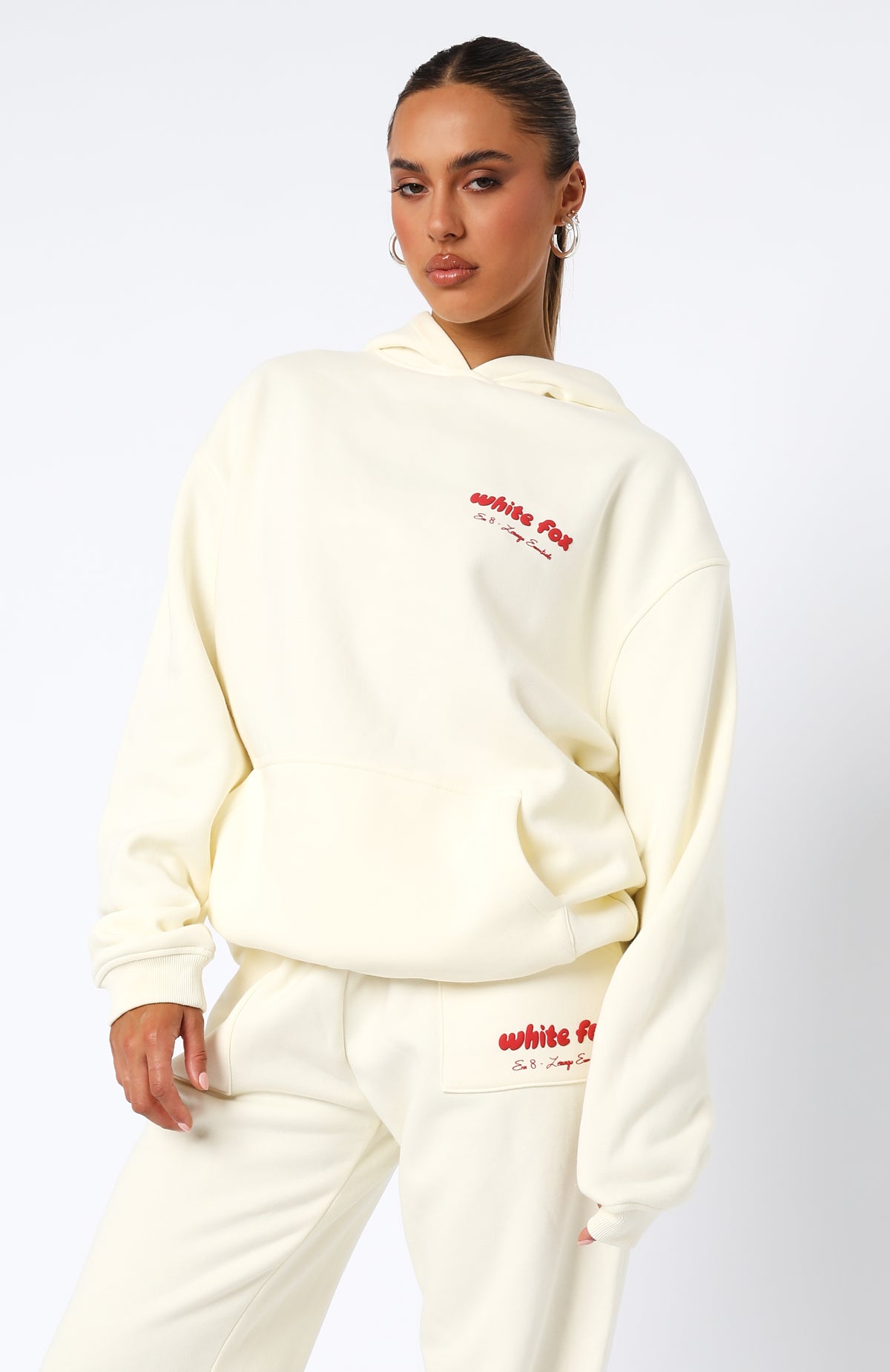 Era 8 Oversized Hoodie Cherry Cream - Image 3