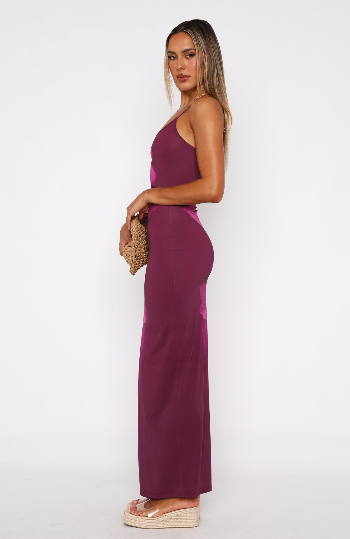 Feeling The Heat Maxi Dress Berry Lush - Image 3