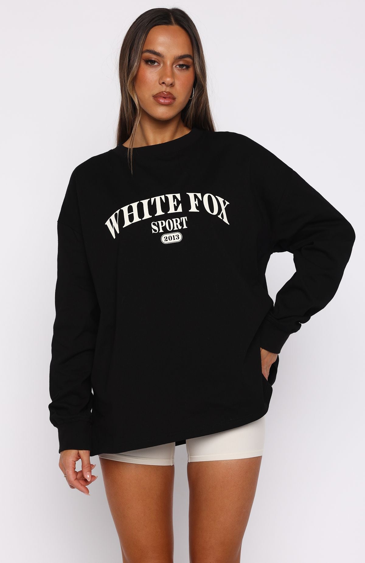 Stand With You Long Sleeve Oversized Tee Black - Image 2