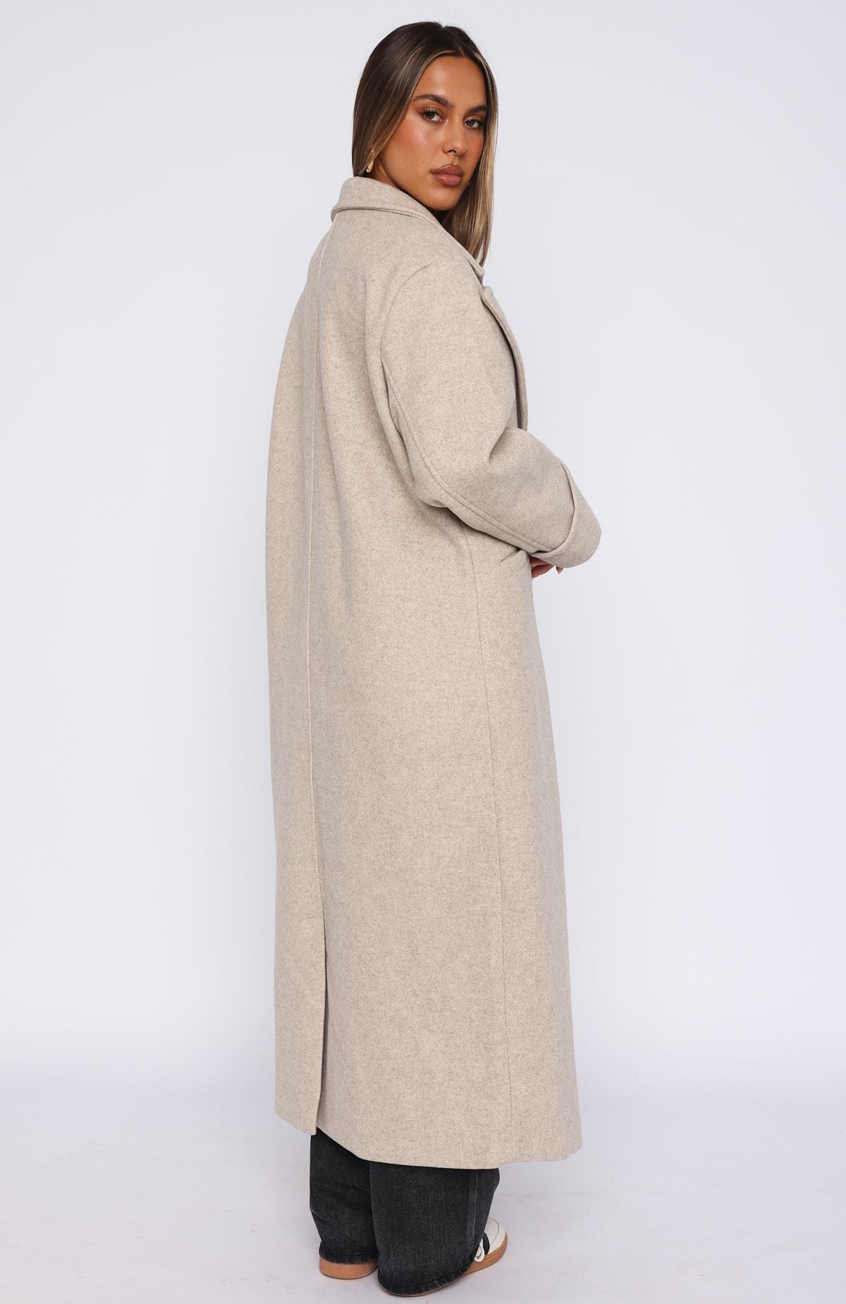 Winter Holiday Oversized Coat Oat - Image 4