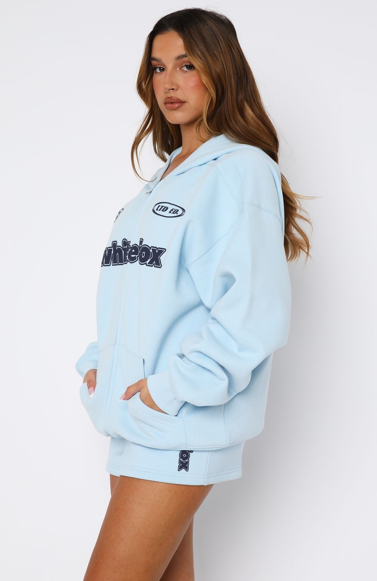 Ready To Go Zip Front Hoodie Baby Blue - Image 3