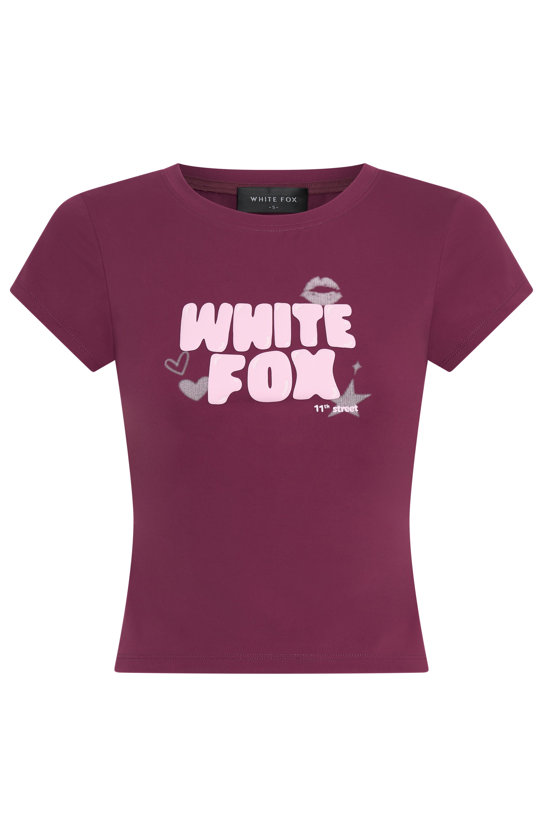 11th Street Sweet Kisses Baby Tee Very Berry - Image 5