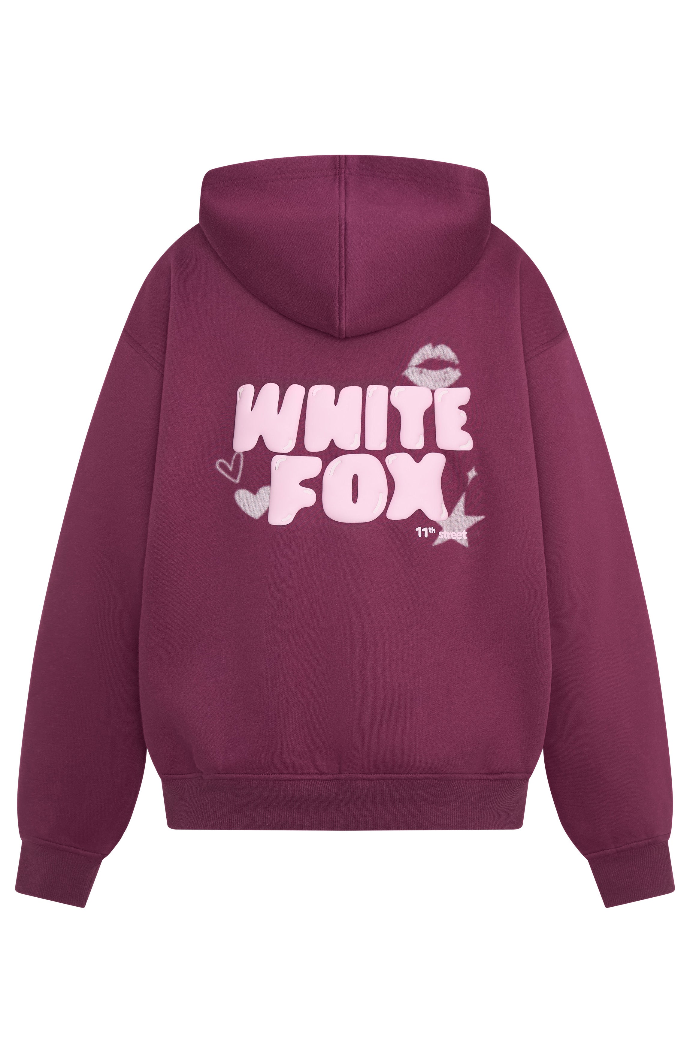 11th Street Sweet Kisses Oversized Hoodie Very Berry - Image 5