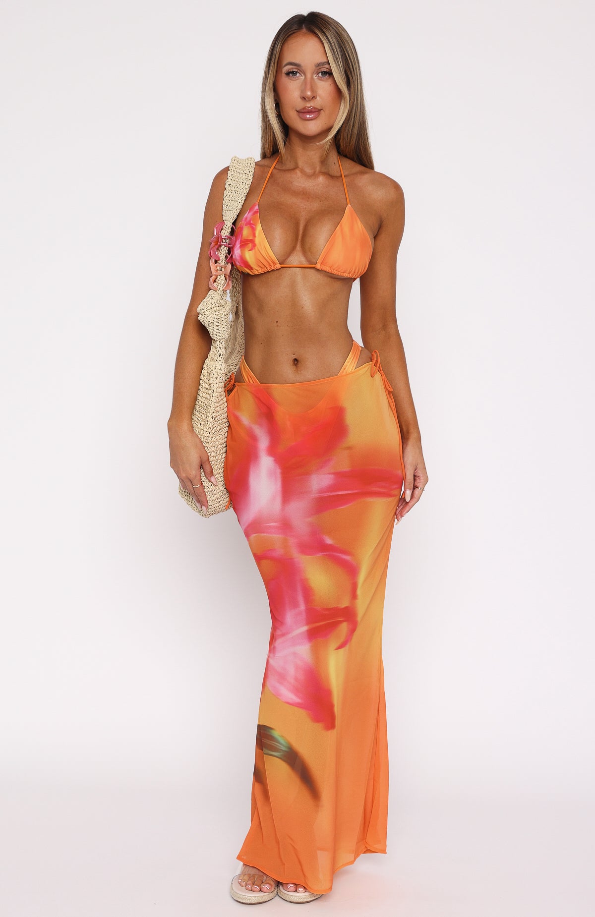 Luminous Maxi Skirt Sunset Floral - Image 2