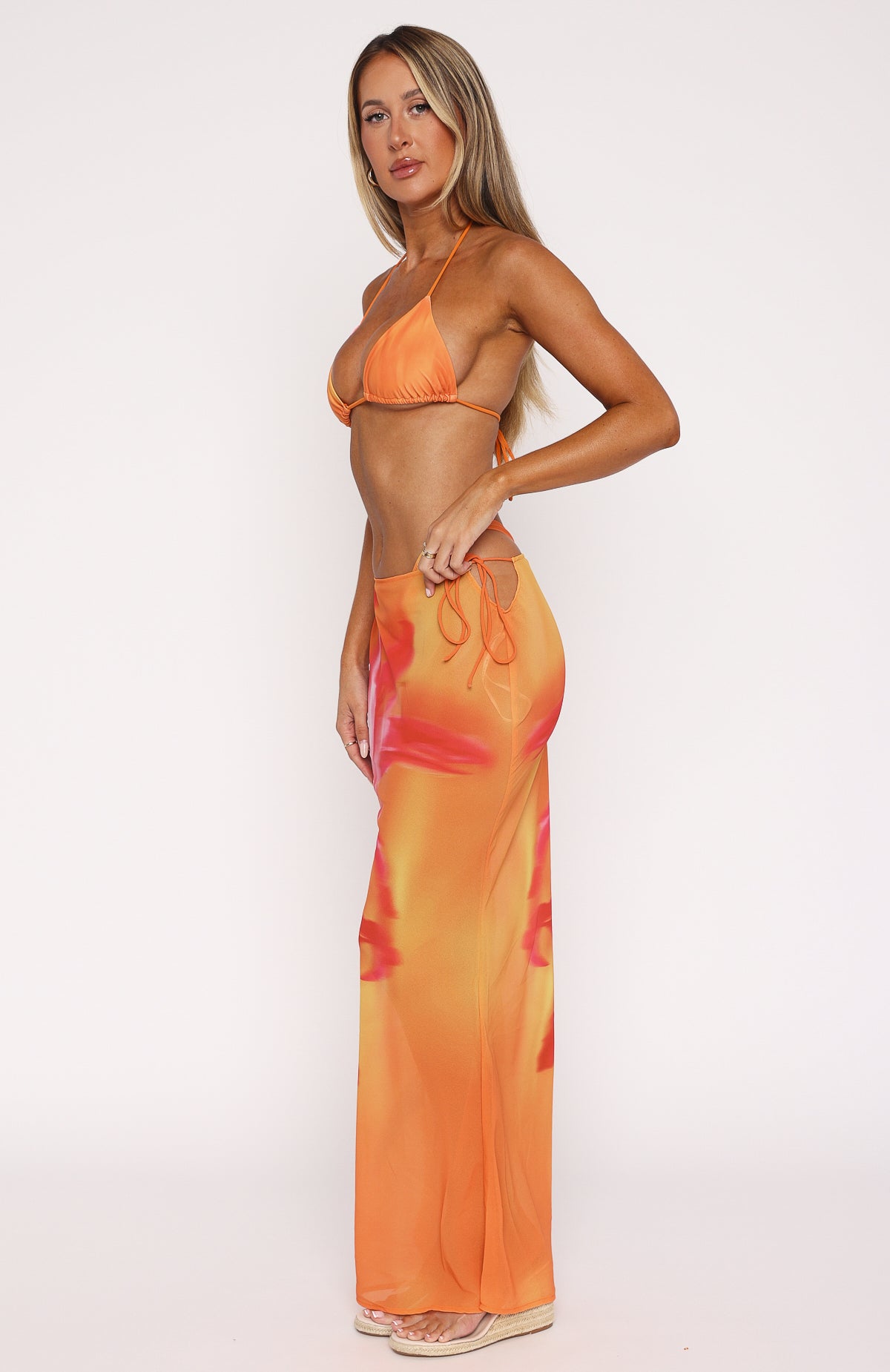 Luminous Maxi Skirt Sunset Floral - Image 3