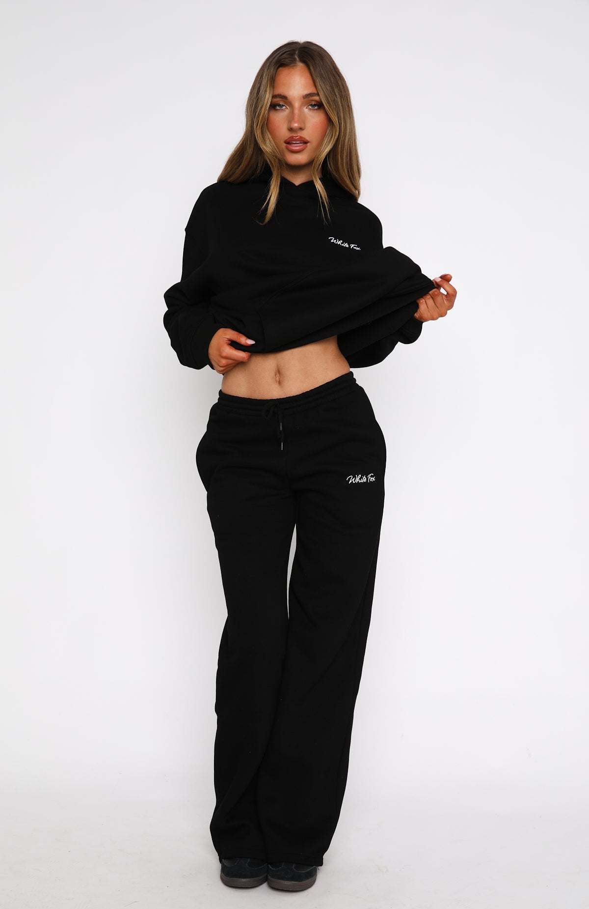 Match Your Words Wide Leg Sweatpants Black - Image 2