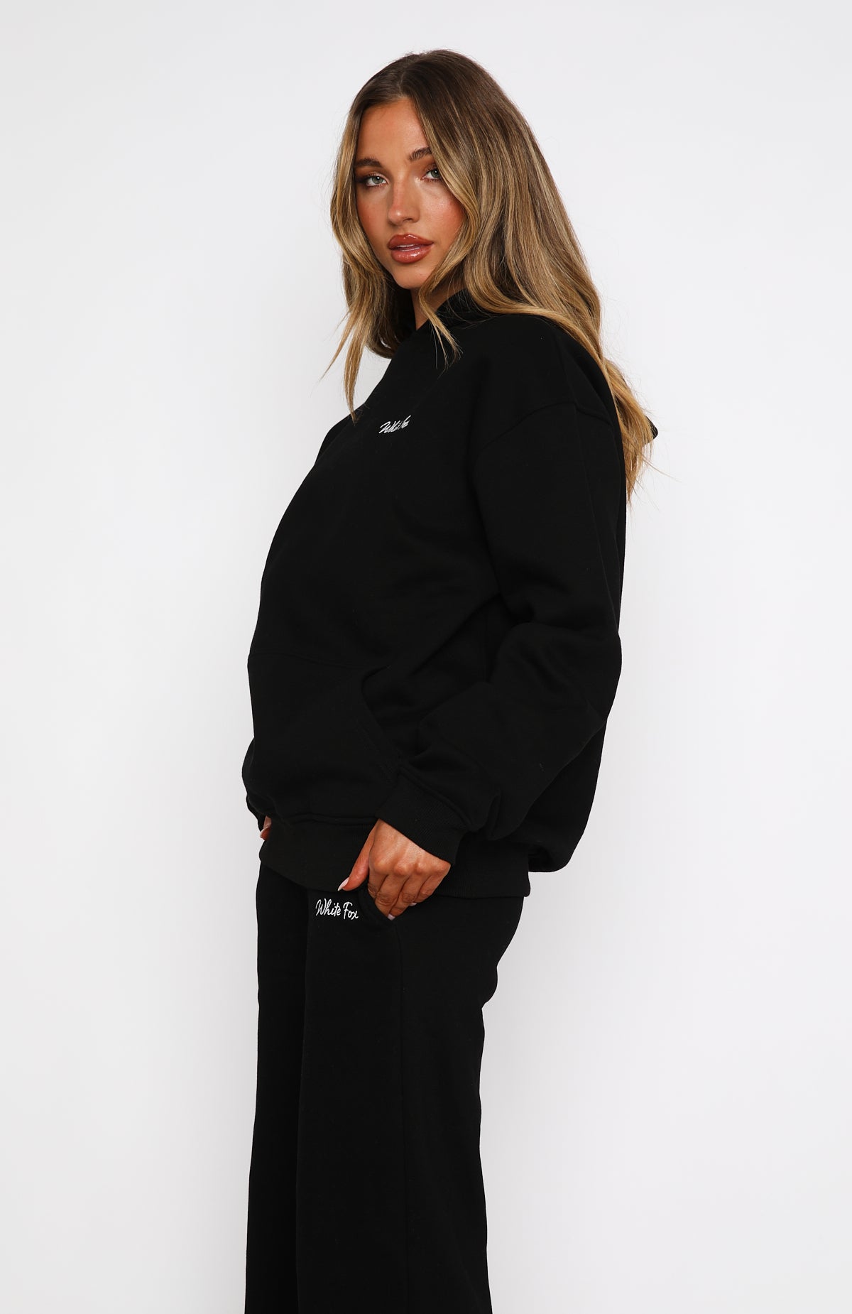 Match Your Words Oversized Hoodie Black - Image 3