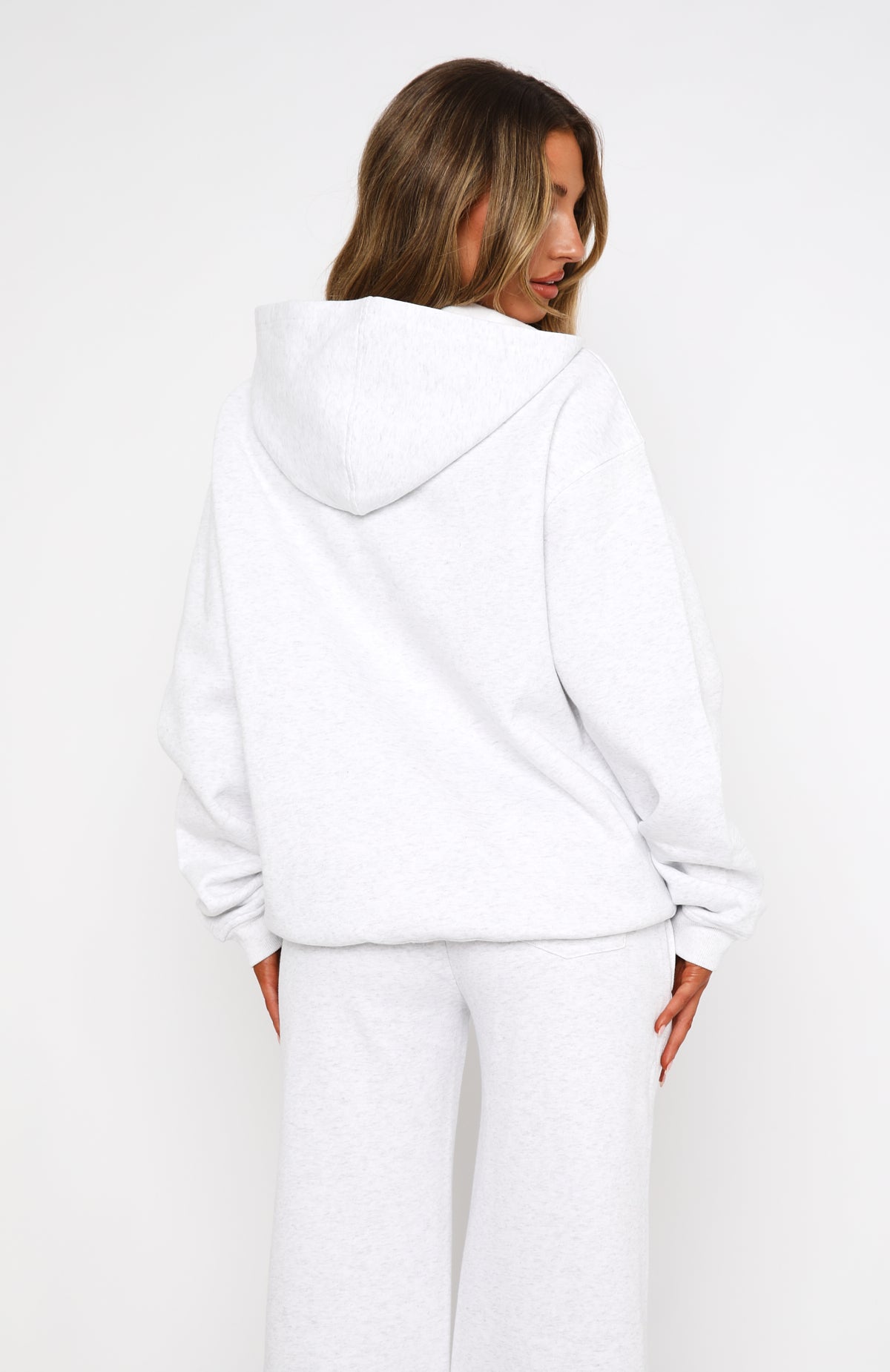 Match Your Words Oversized Hoodie Grey Marle - Image 4