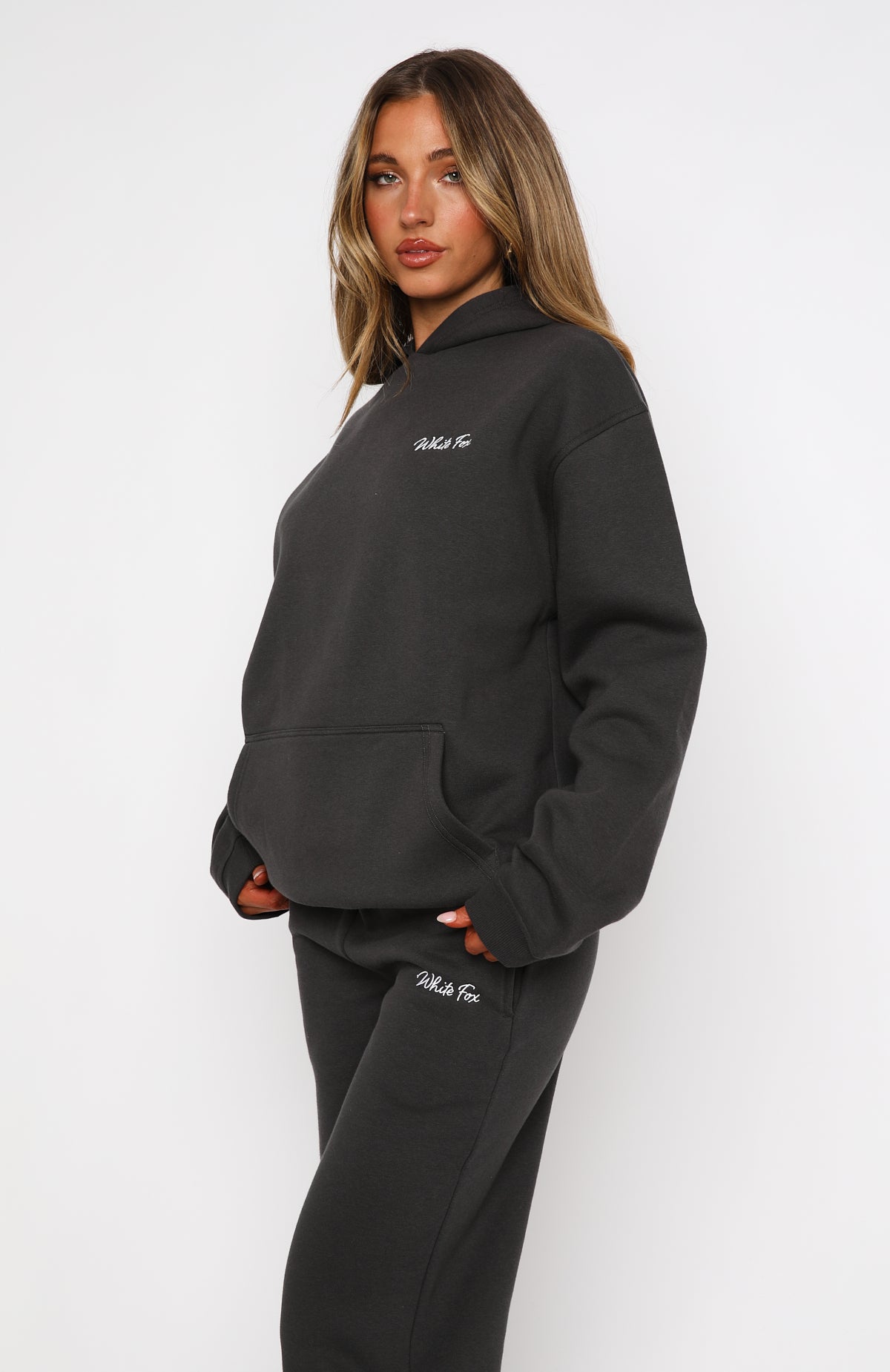 Match Your Words Oversized Hoodie Charcoal - Image 3