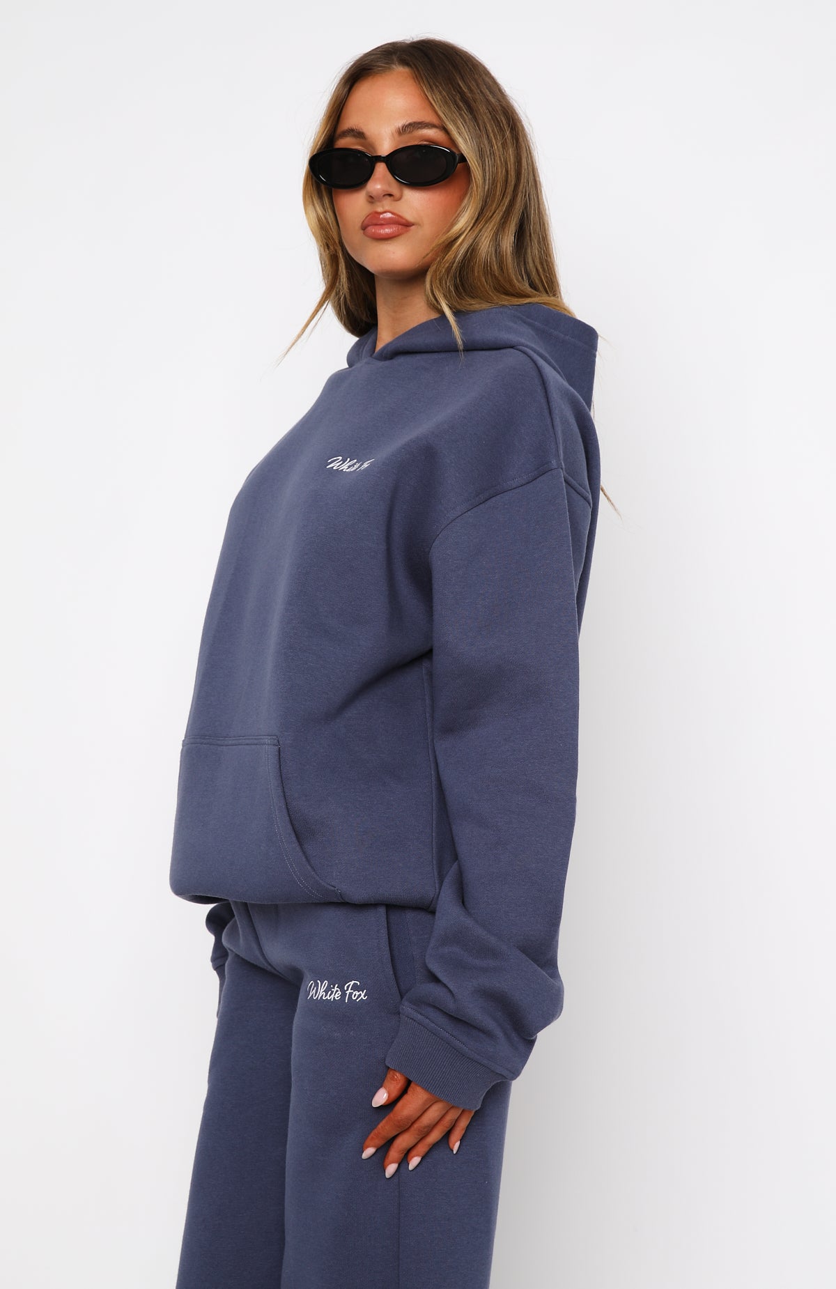 Match Your Words Oversized Hoodie Navy - Image 3