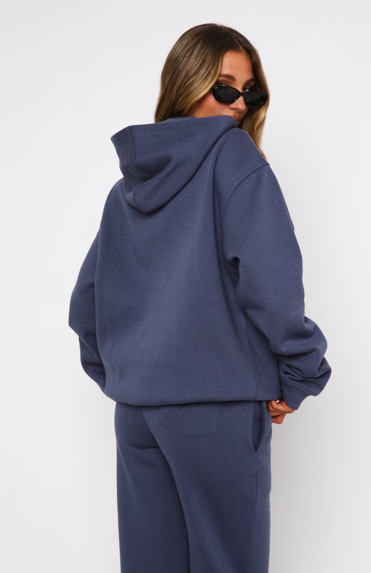 Match Your Words Oversized Hoodie Navy - Image 4