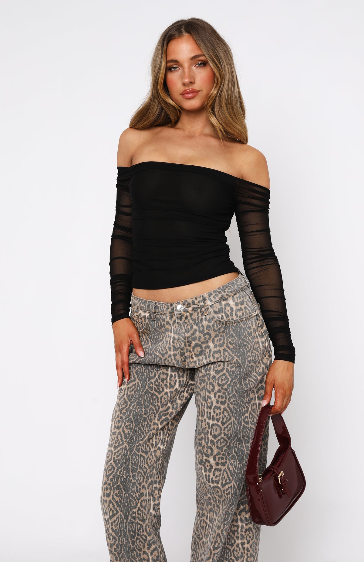 Texan Sun Long Sleeve Top Black - Image 2