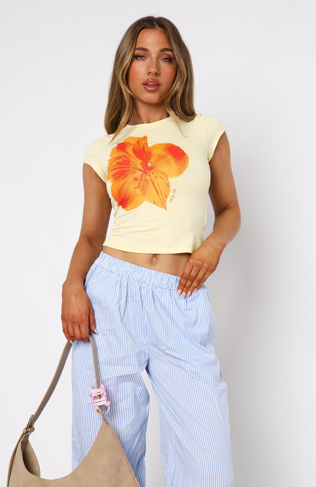 Buy You Flowers Baby Tee Lemon - Image 2