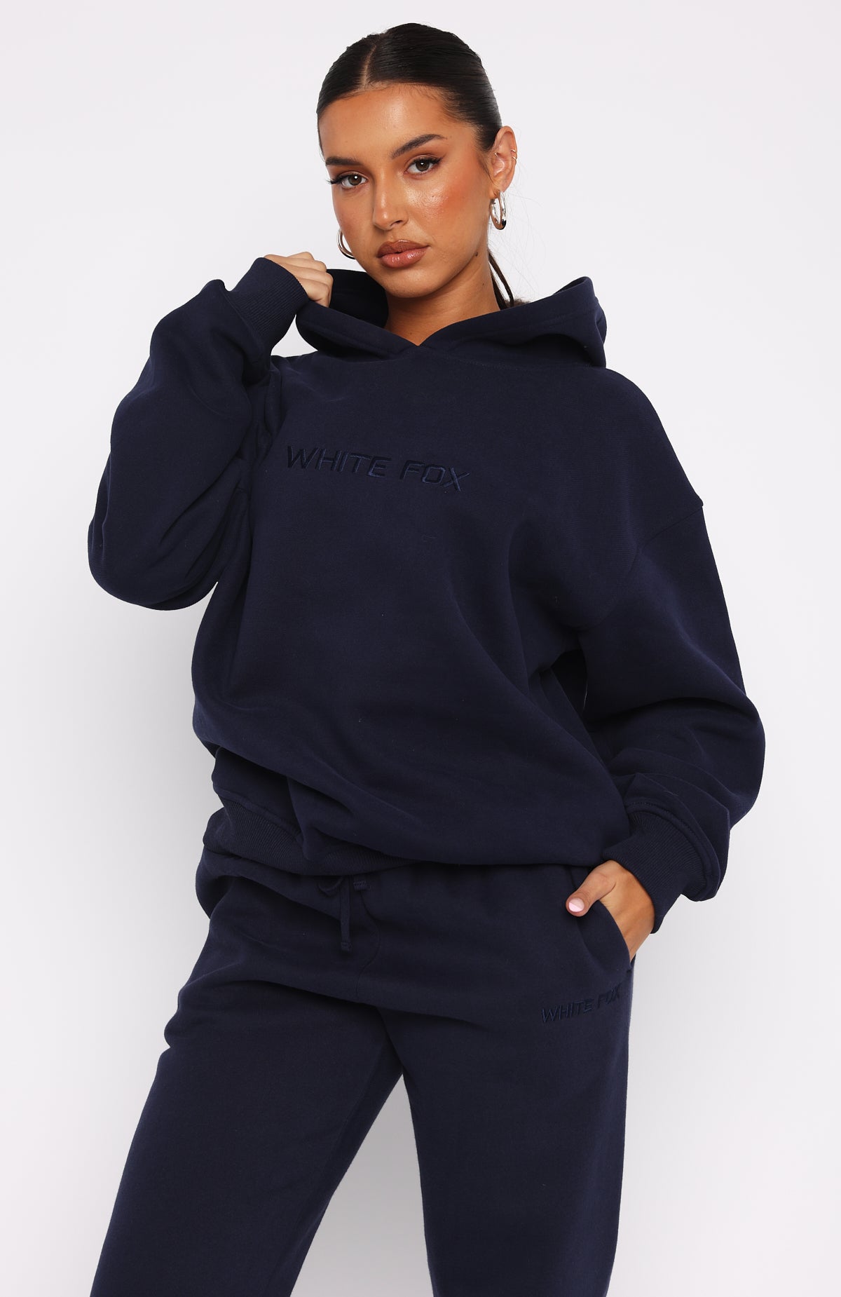Stay Lifted Oversized Hoodie Navy - Image 2