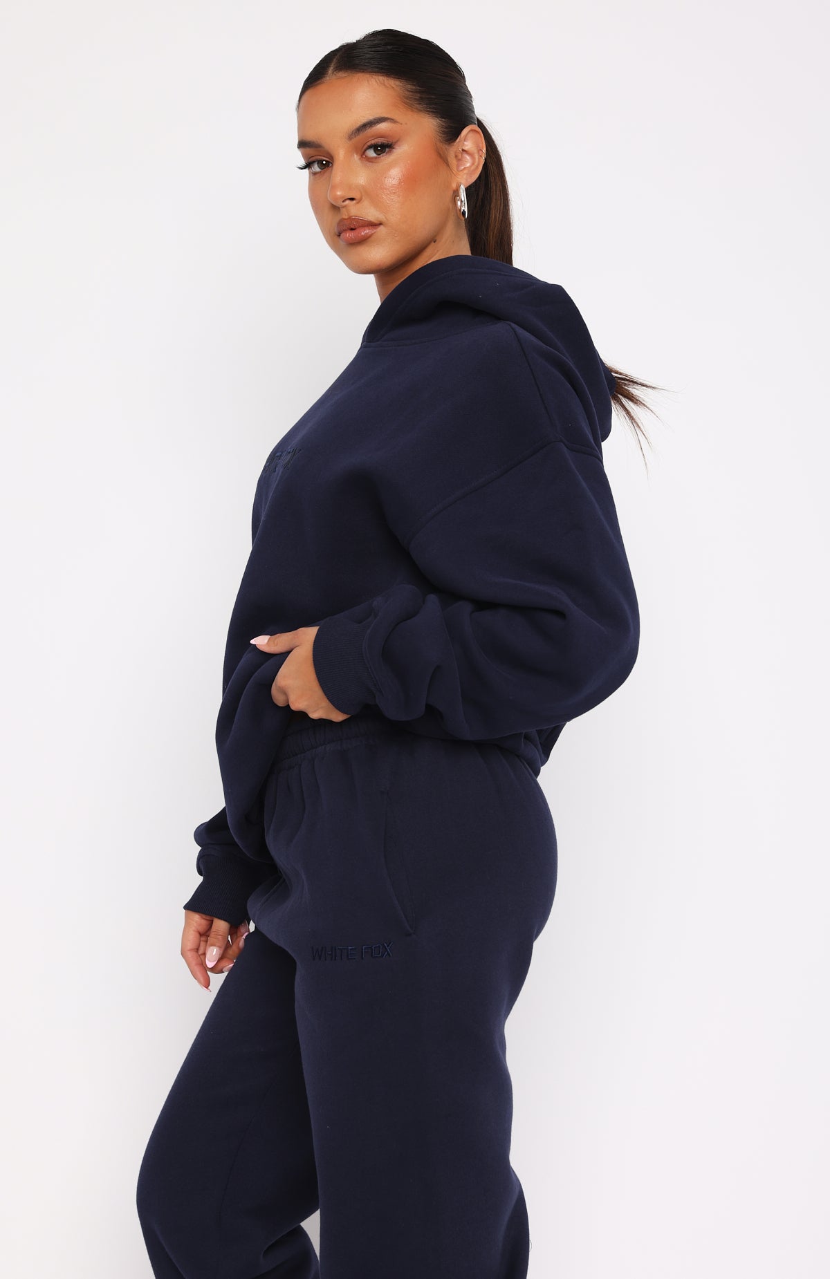Stay Lifted Oversized Hoodie Navy - Image 3