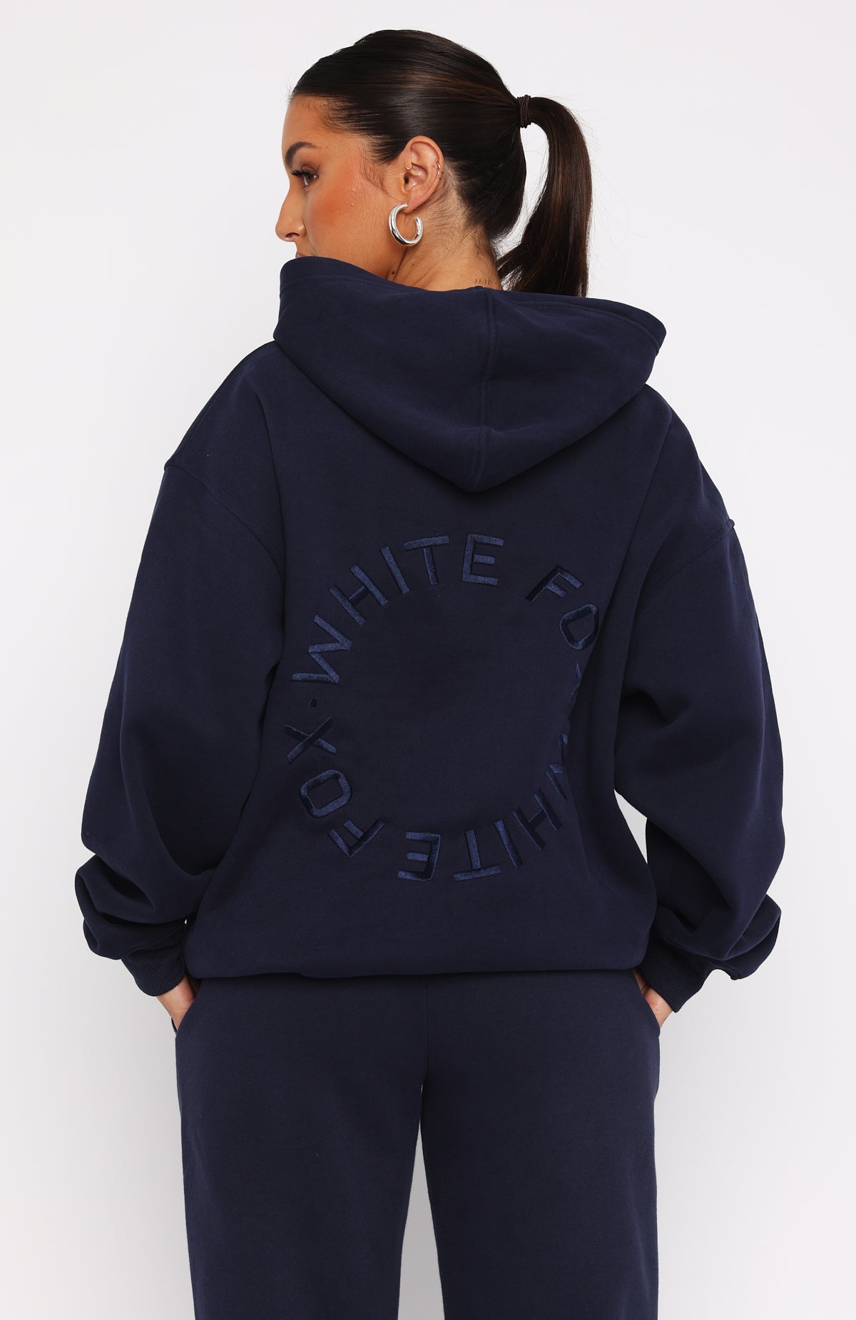 Stay Lifted Oversized Hoodie Navy - Image 4