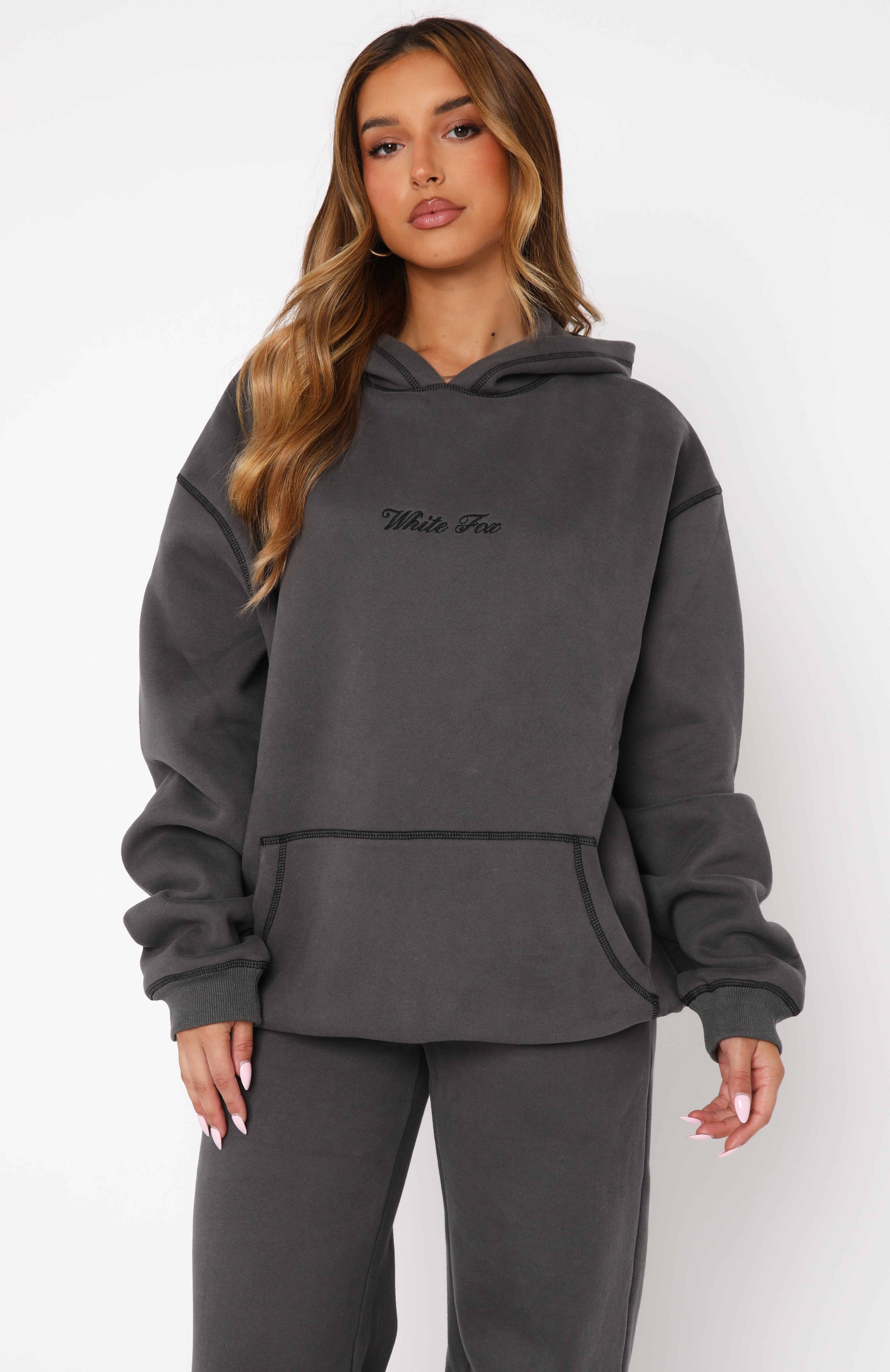Instant Attraction Oversized Hoodie Charcoal - Image 2