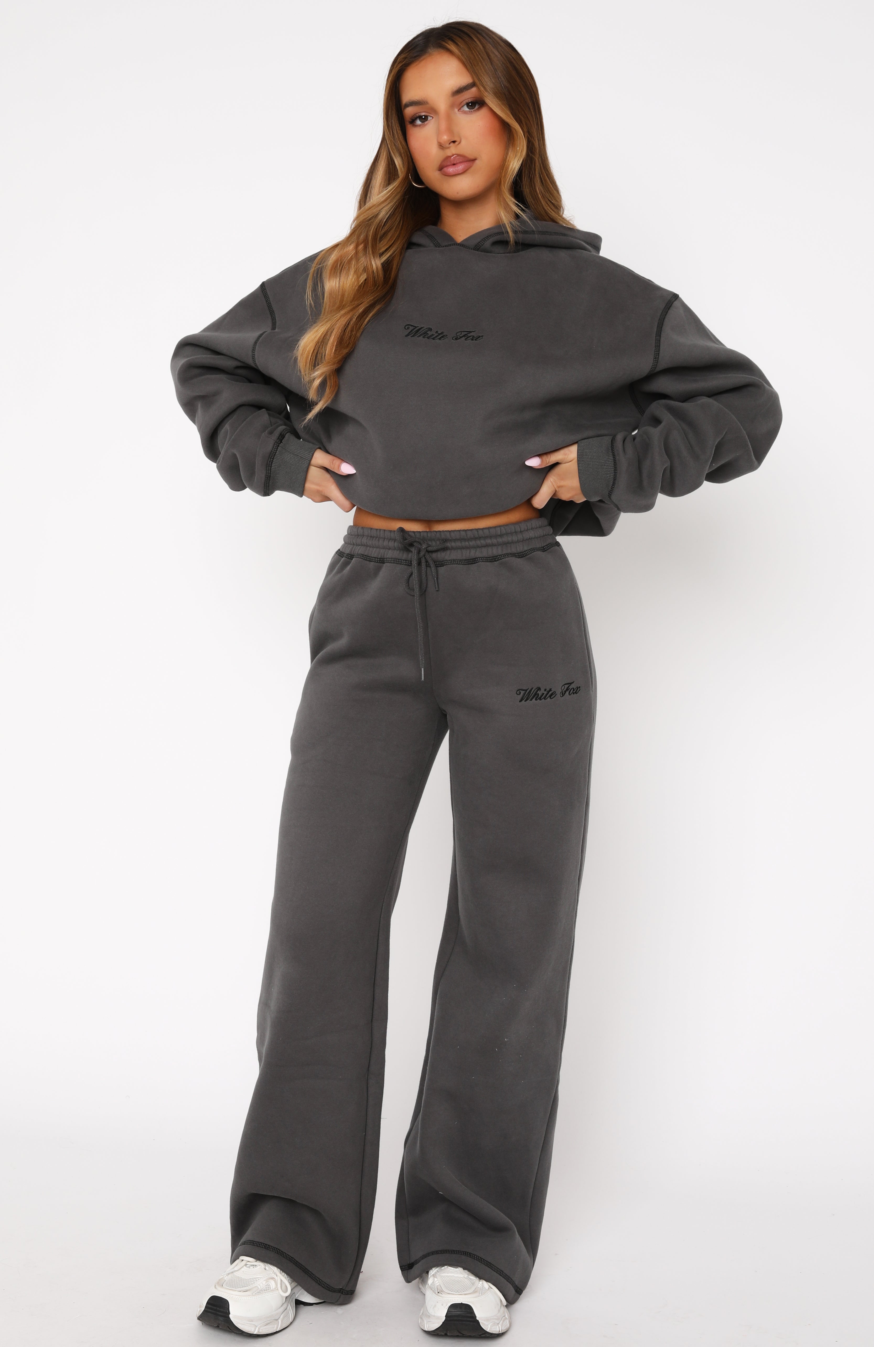 Instant Attraction Wide Leg Sweatpants Charcoal - Image 2