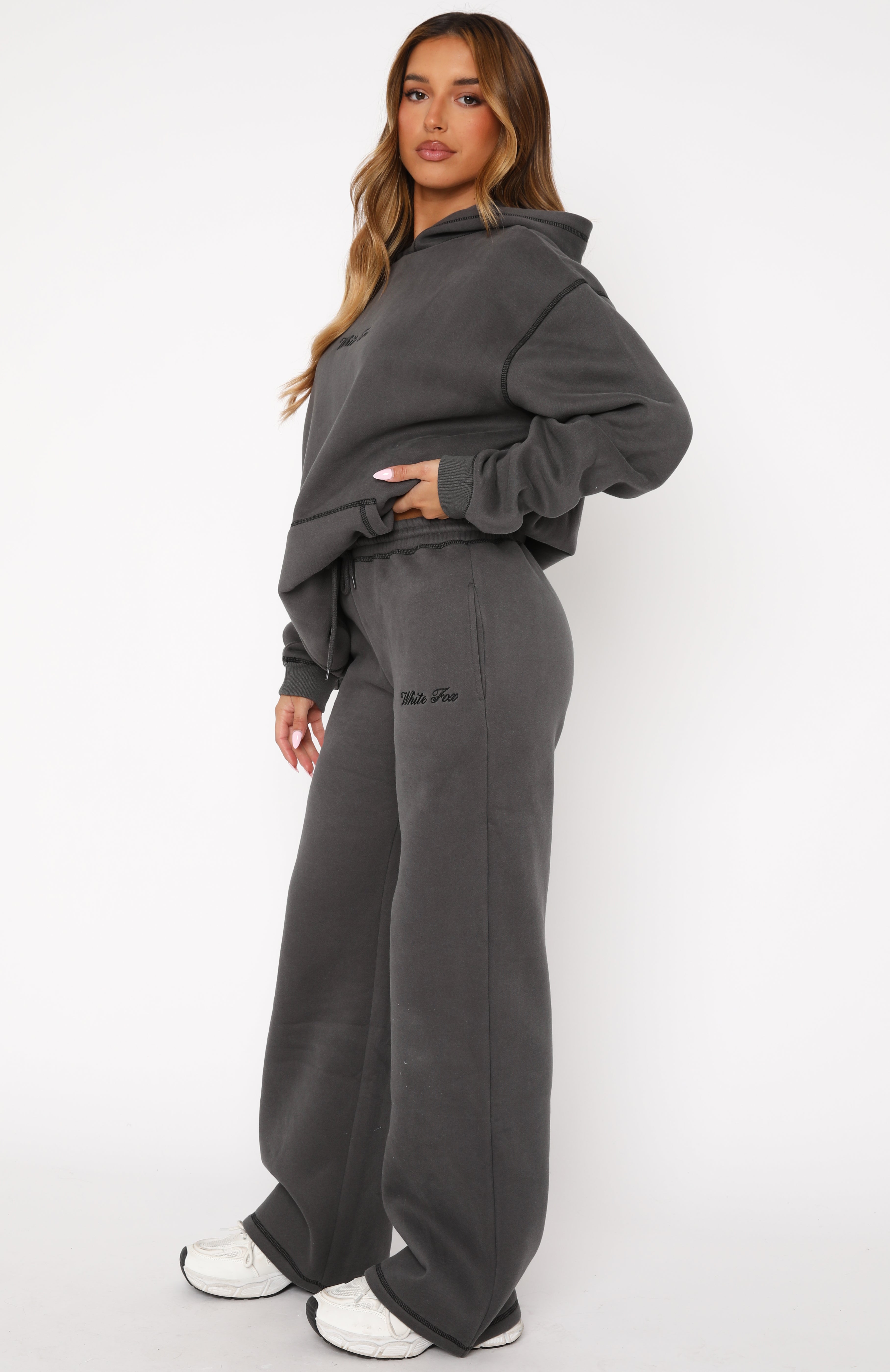 Instant Attraction Wide Leg Sweatpants Charcoal - Image 3