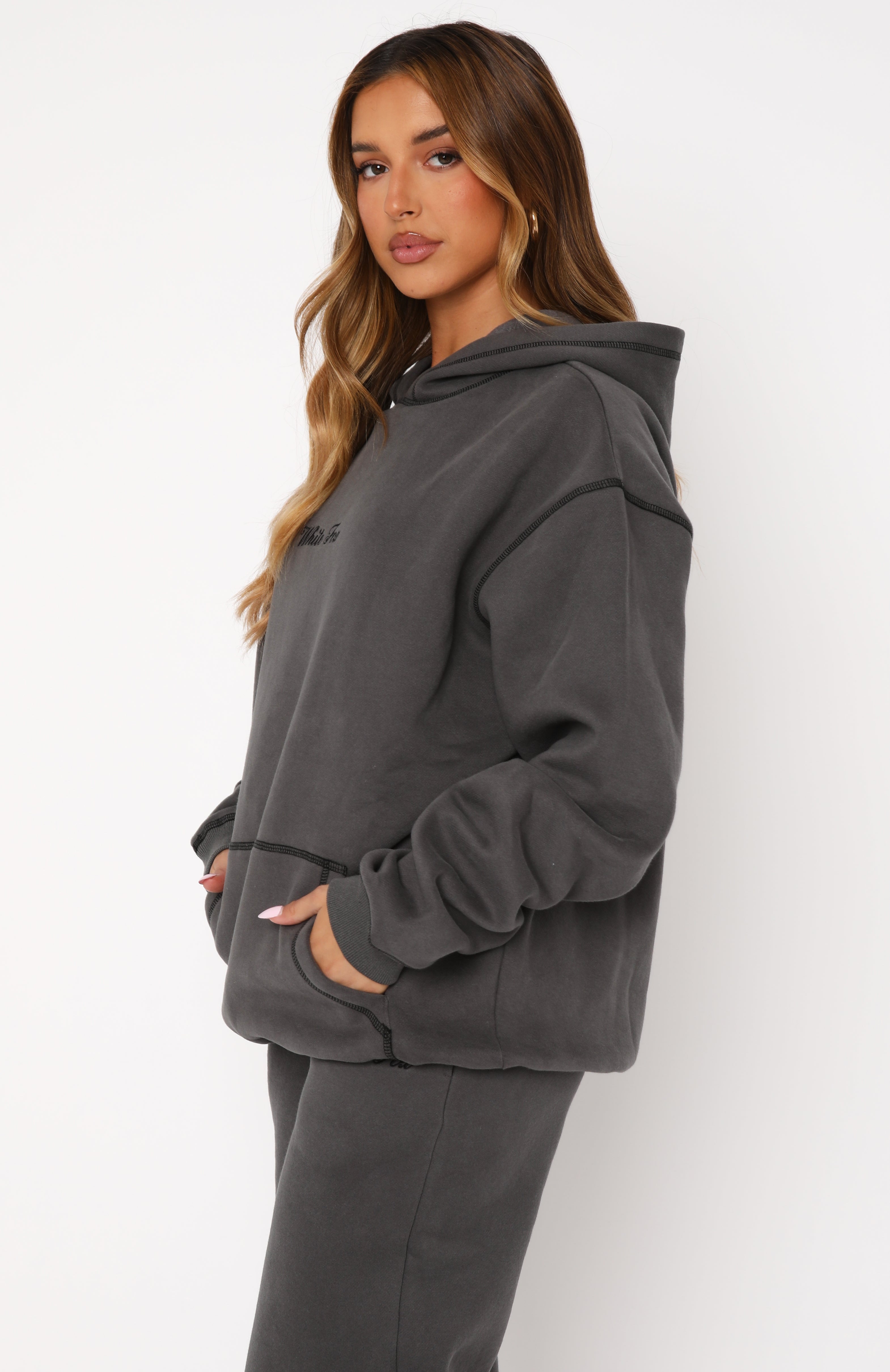 Instant Attraction Oversized Hoodie Charcoal - Image 3