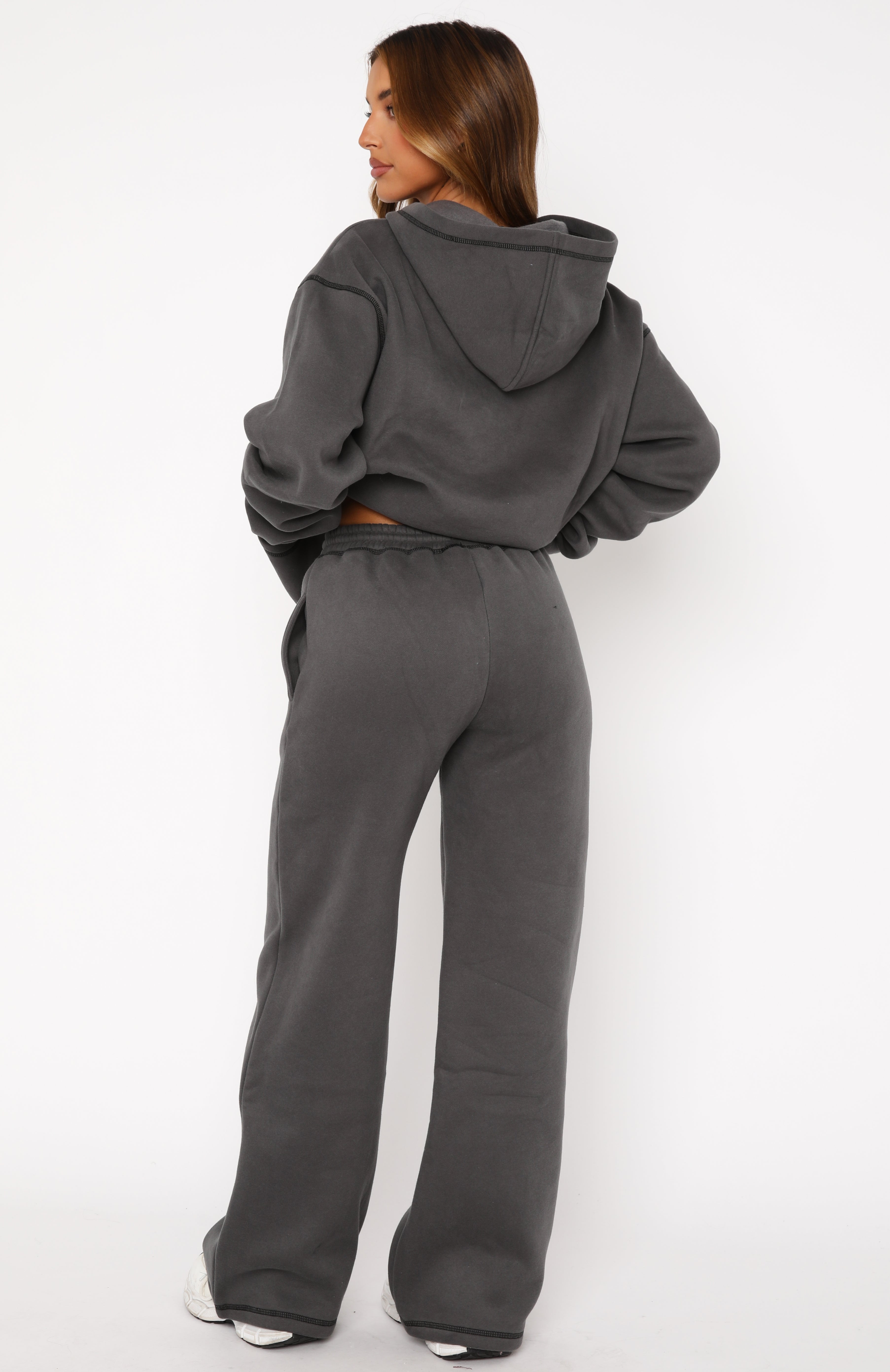 Instant Attraction Wide Leg Sweatpants Charcoal - Image 4