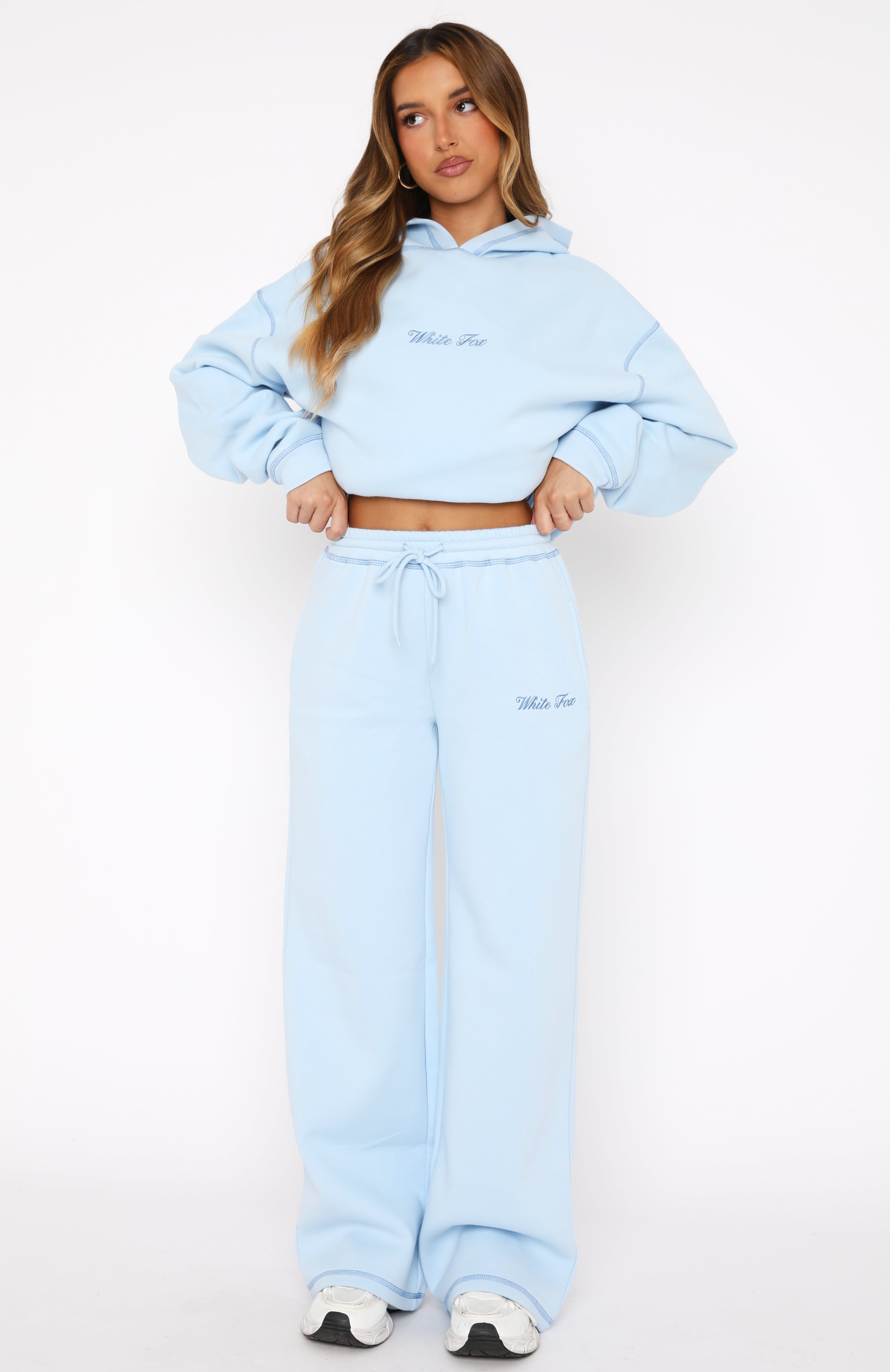 Instant Attraction Wide Leg Sweatpants Baby Blue - Image 2