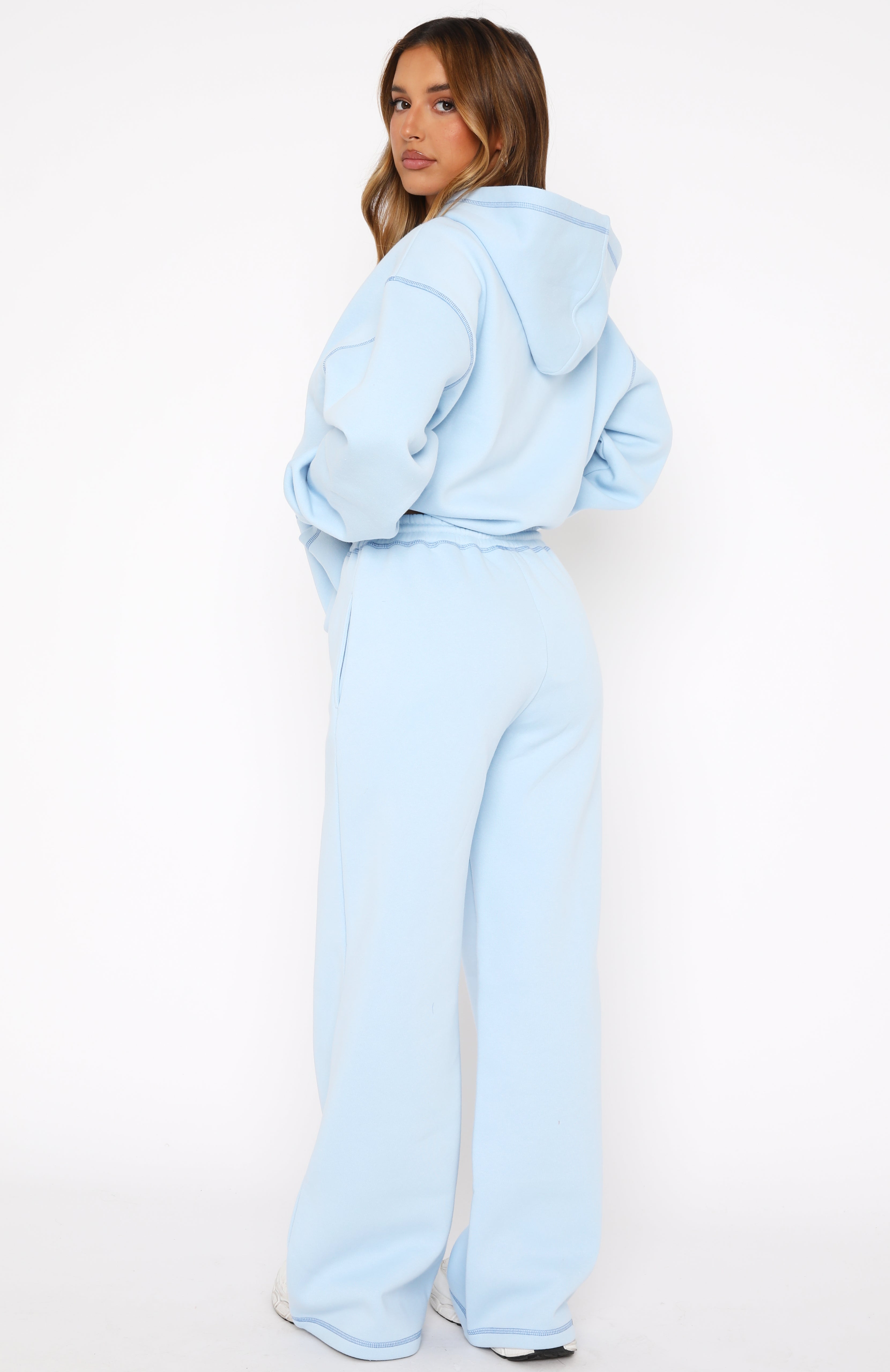 Instant Attraction Wide Leg Sweatpants Baby Blue - Image 4