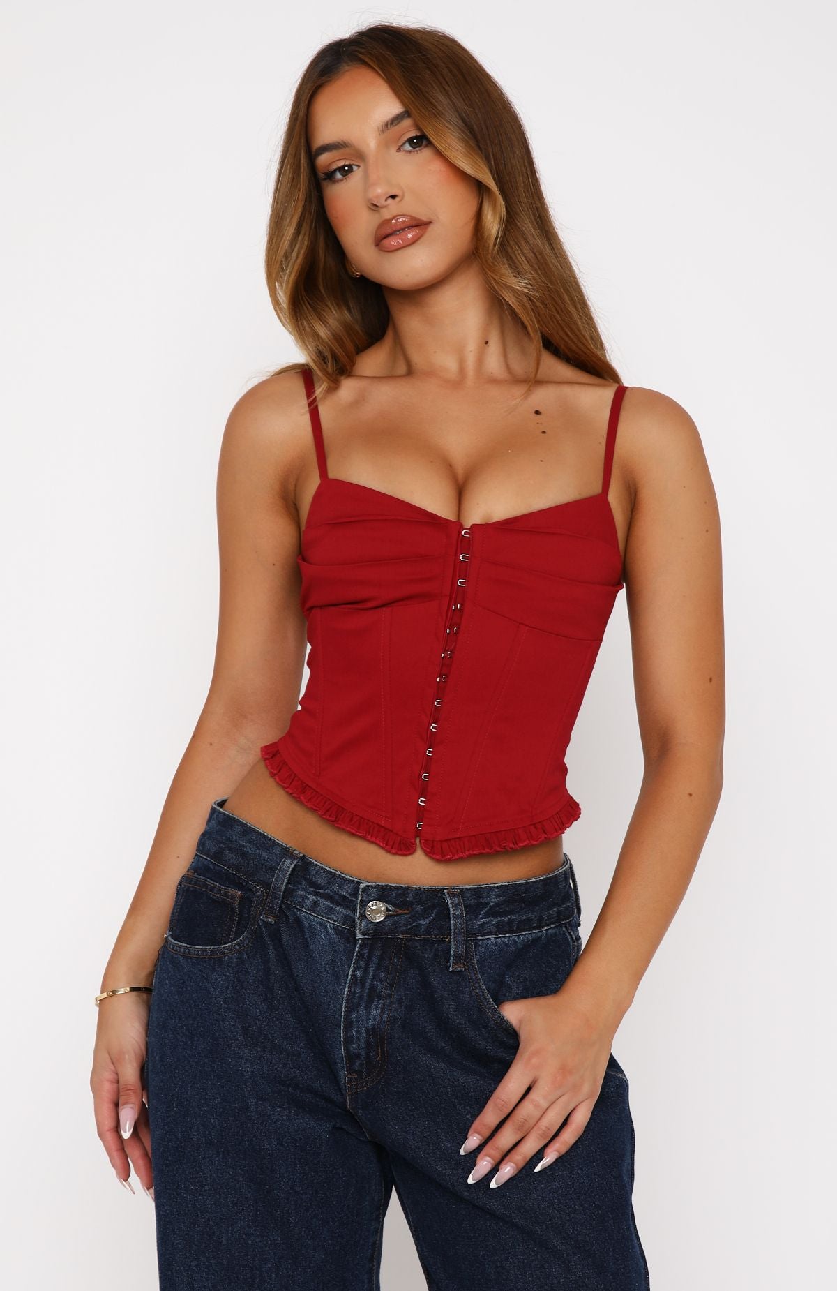 Striking Out Bustier Red - Image 2