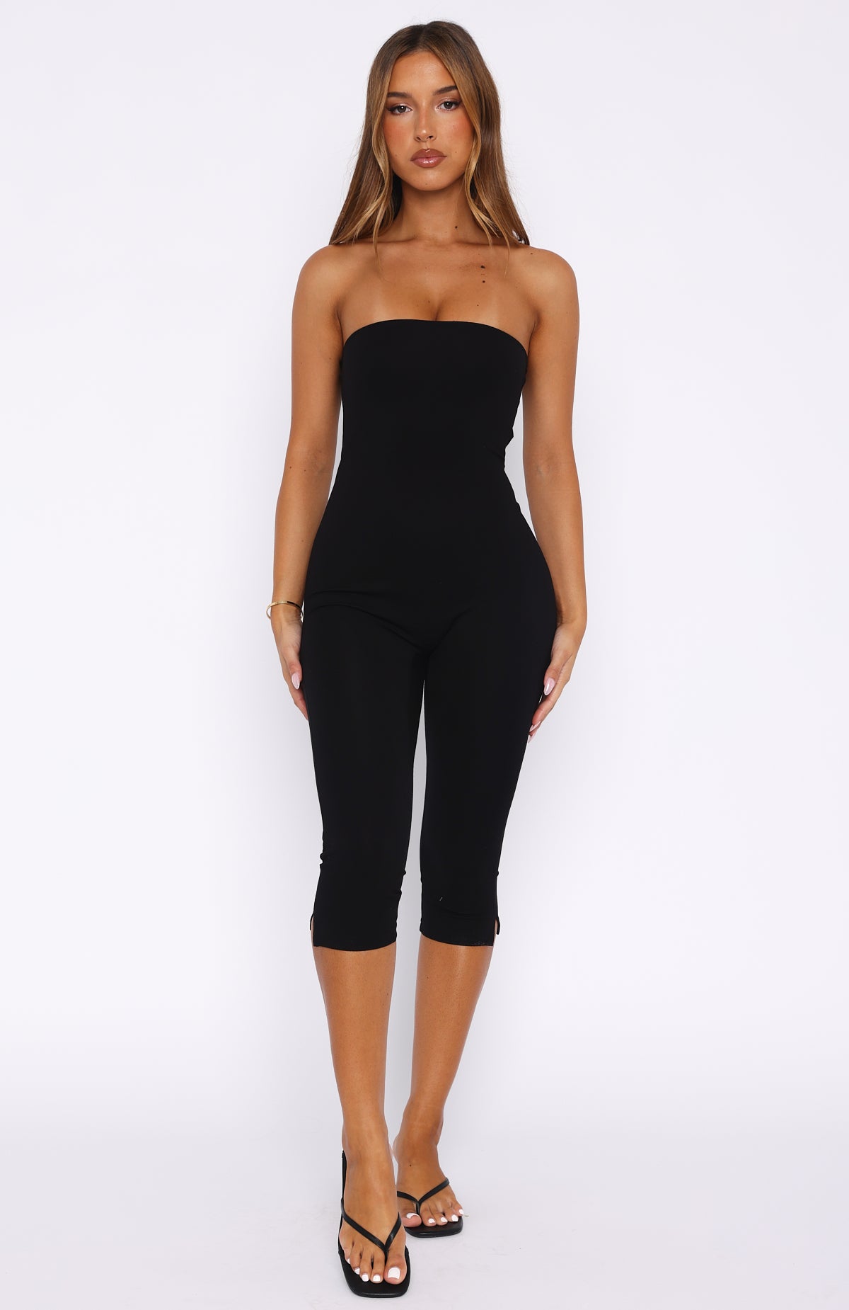 True Desire Strapless Jumpsuit Black - Image 2