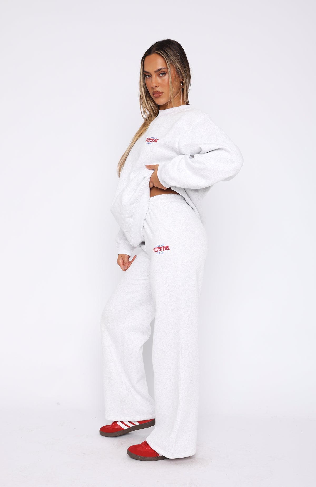 Capsule 9 Rodeo Crew Wide Leg Sweatpants Grey Marle - Image 3