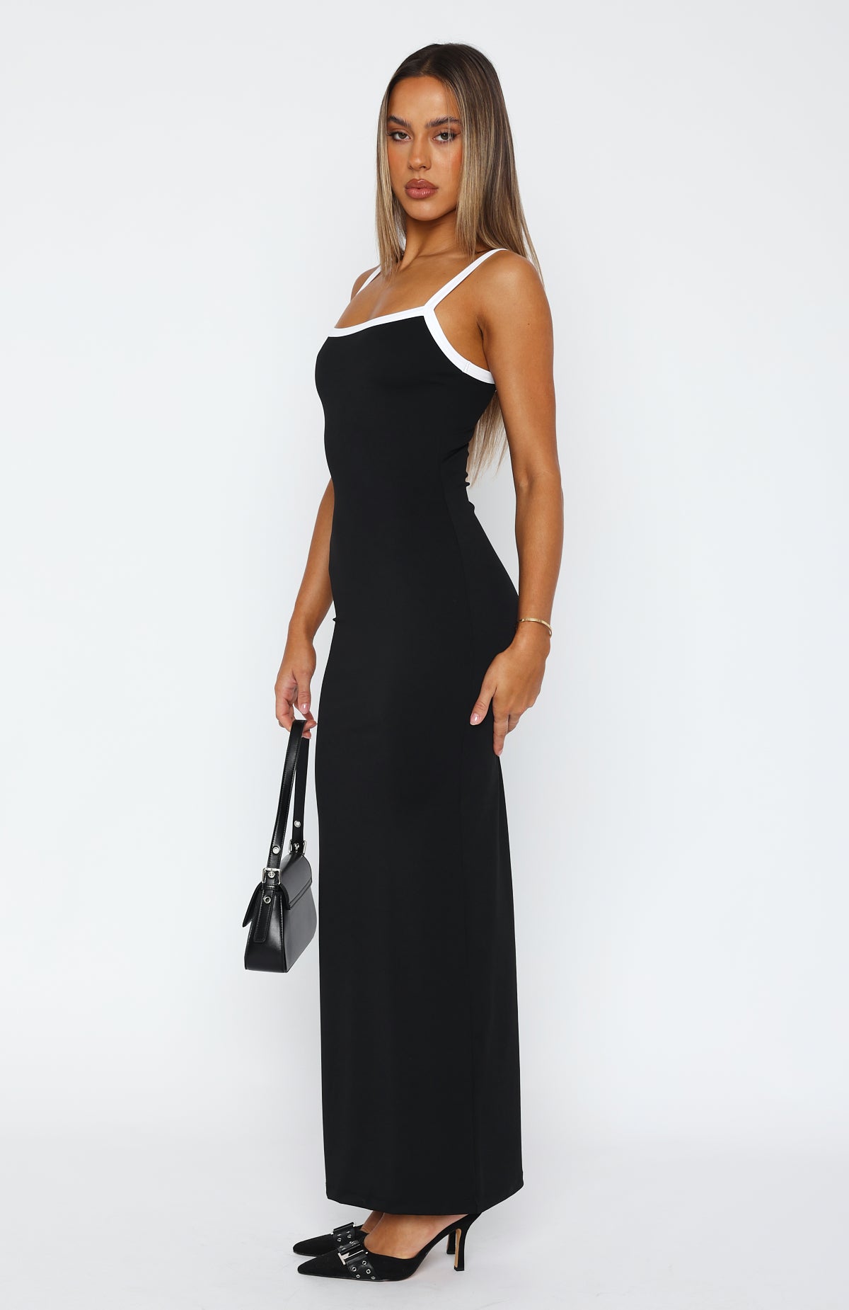 Just Stay Calm Maxi Dress Black - Image 3