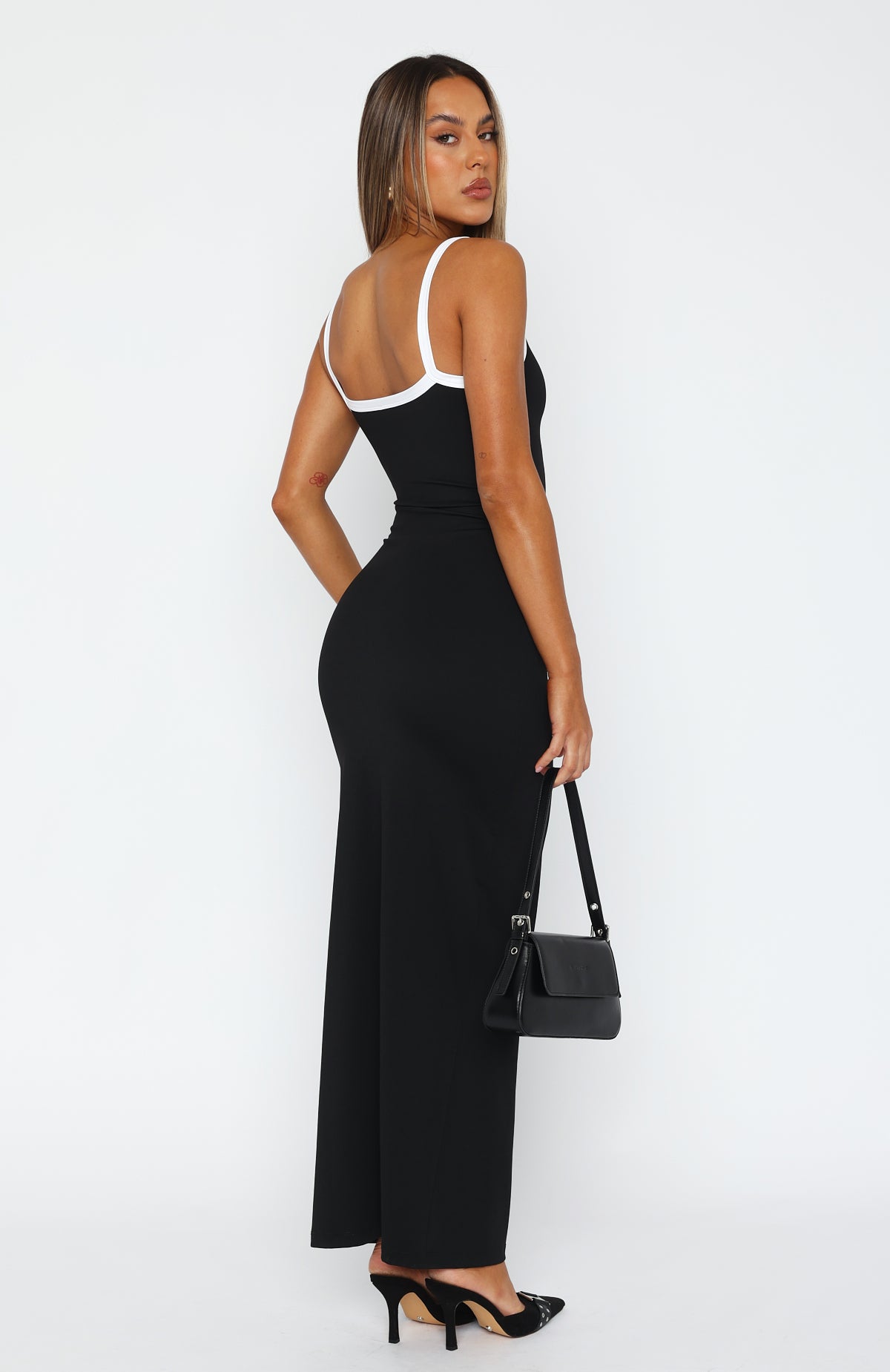 Just Stay Calm Maxi Dress Black - Image 4