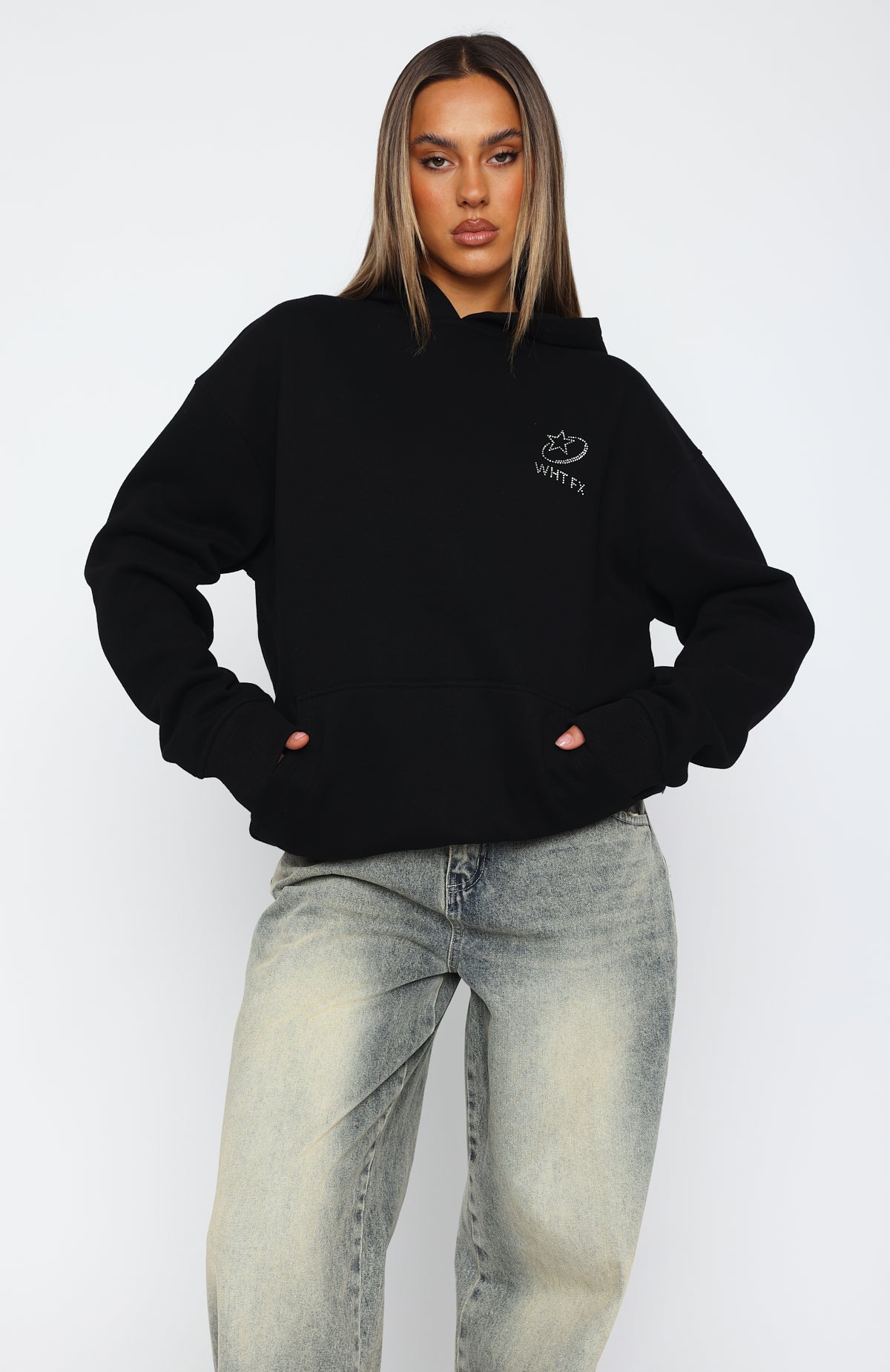 Always Shining Oversized Hoodie Black - Image 2