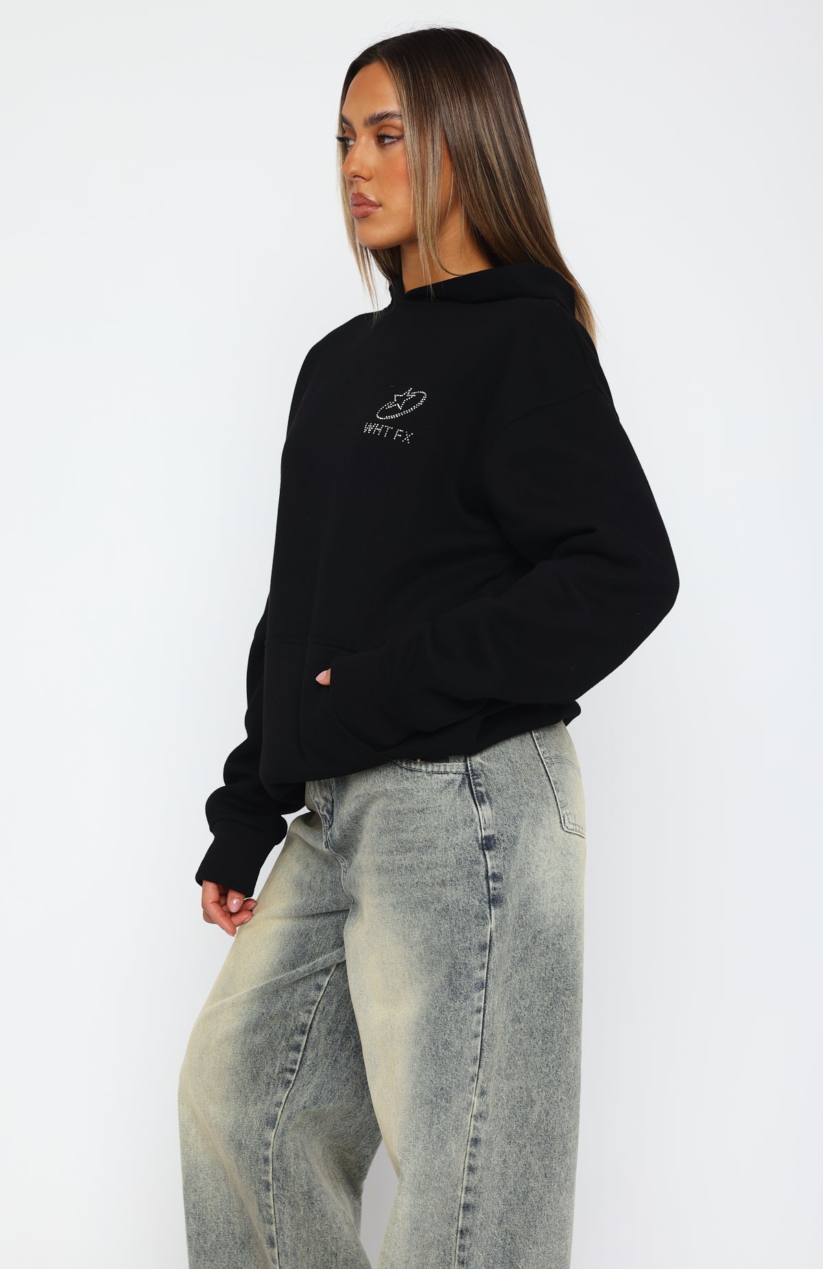 Always Shining Oversized Hoodie Black - Image 3
