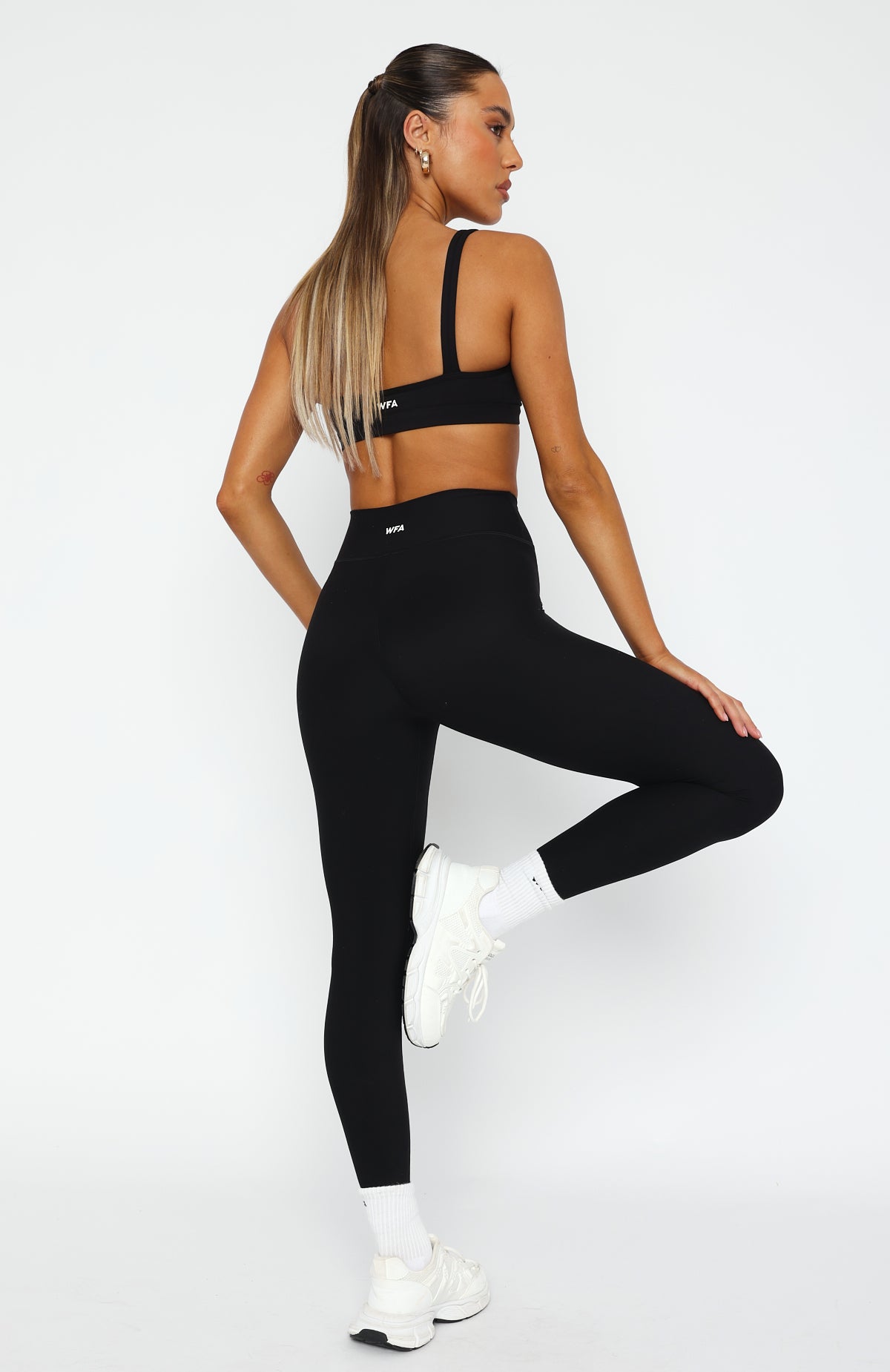 Ready Set Go Cross Front Leggings Black - Image 4