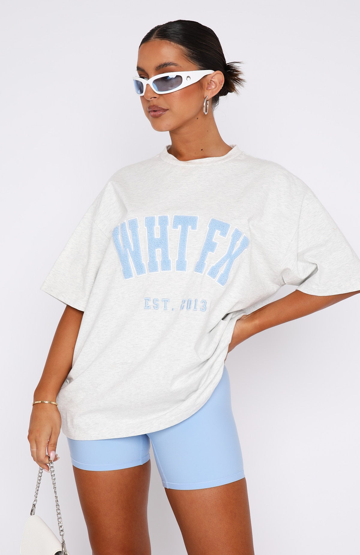 Give It Away Oversized Tee Grey Marle - Image 2