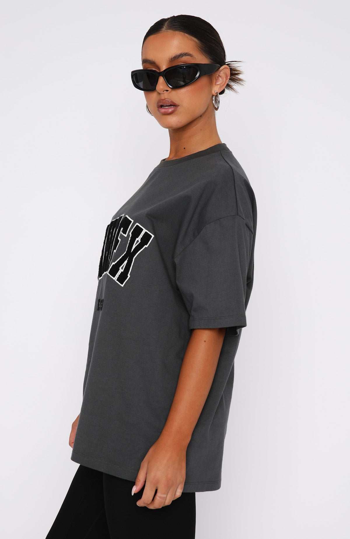 Give It Away Oversized Tee Charcoal - Image 3