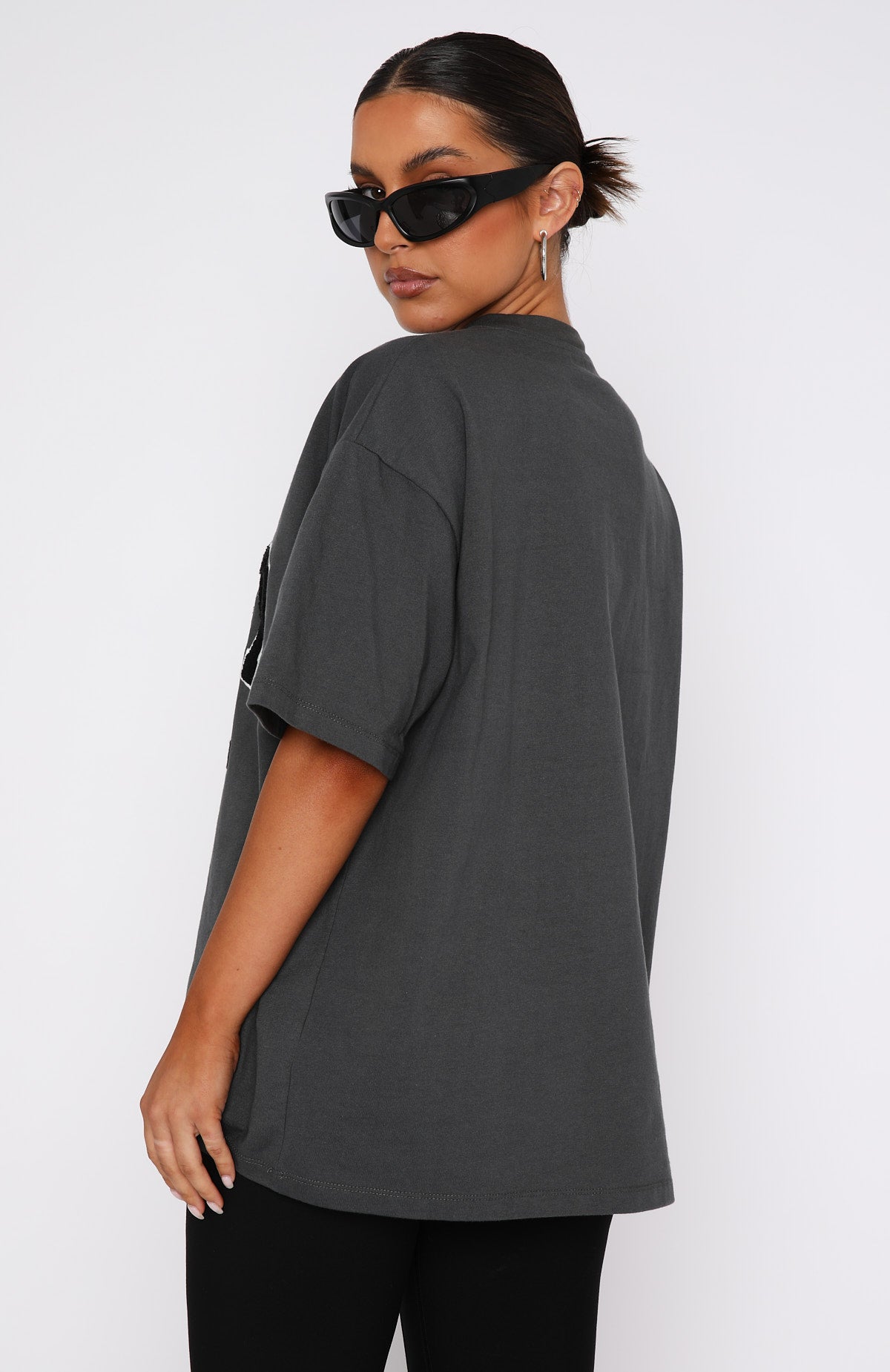 Give It Away Oversized Tee Charcoal - Image 4