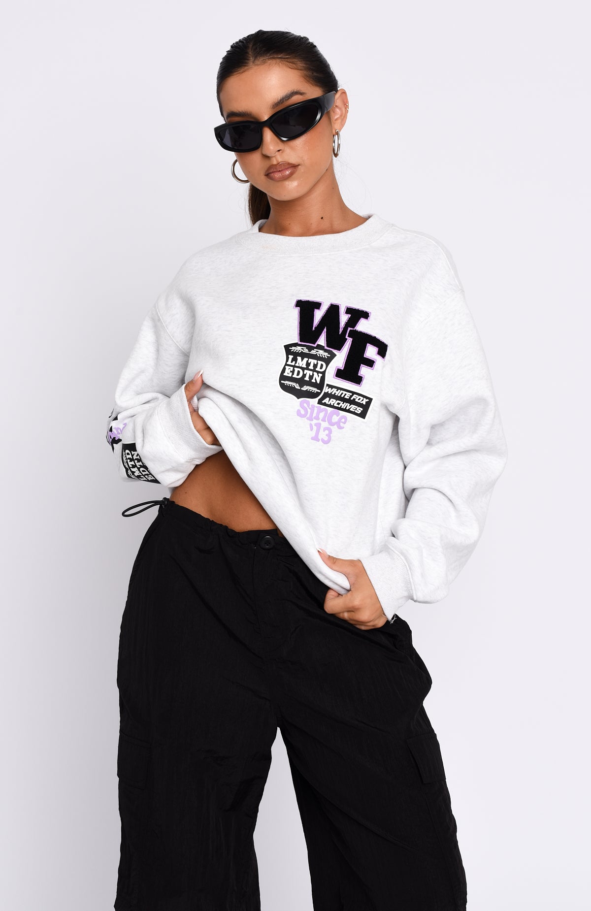 Part Of History Oversized Sweater Grey Marle - Image 2