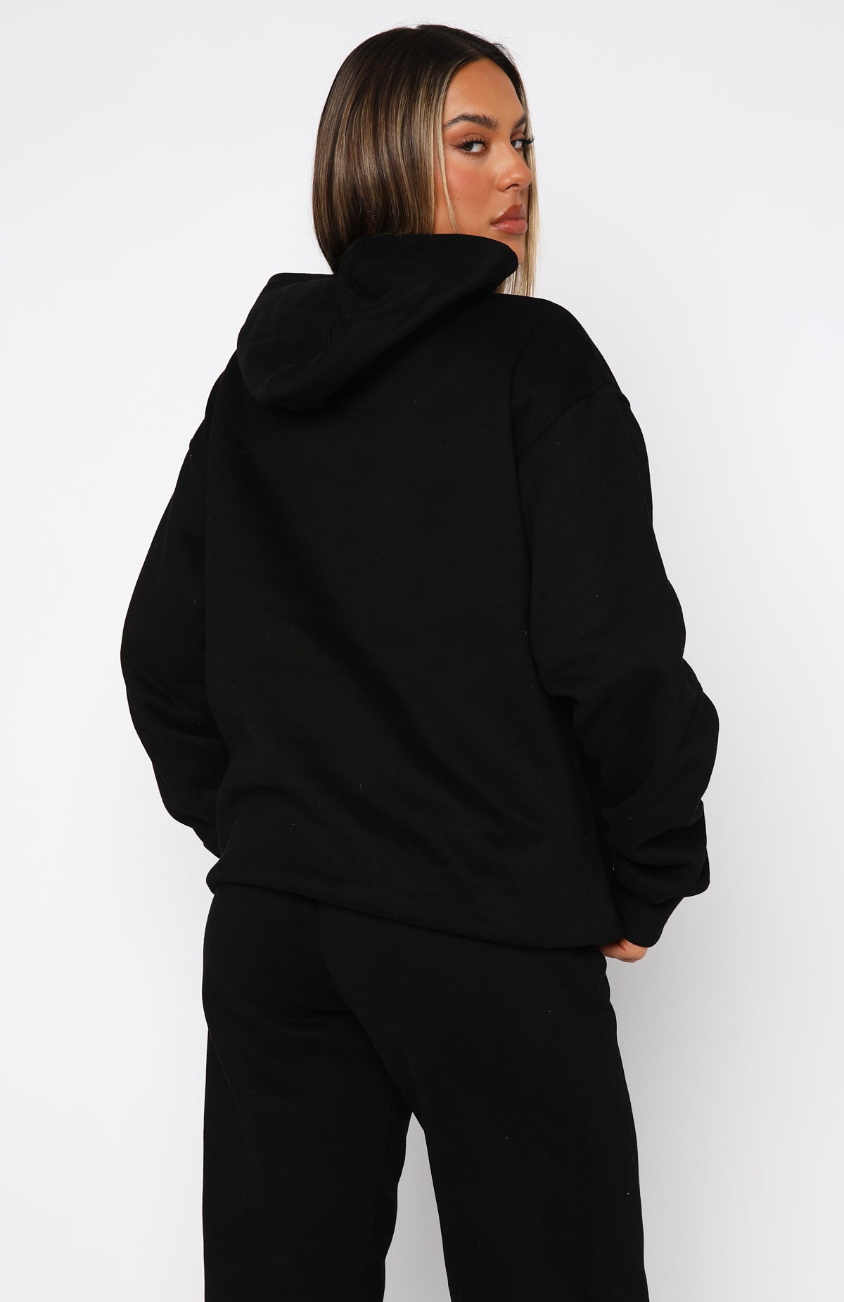 Decade Classics Varsity Oversized Hoodie Black - Image 4