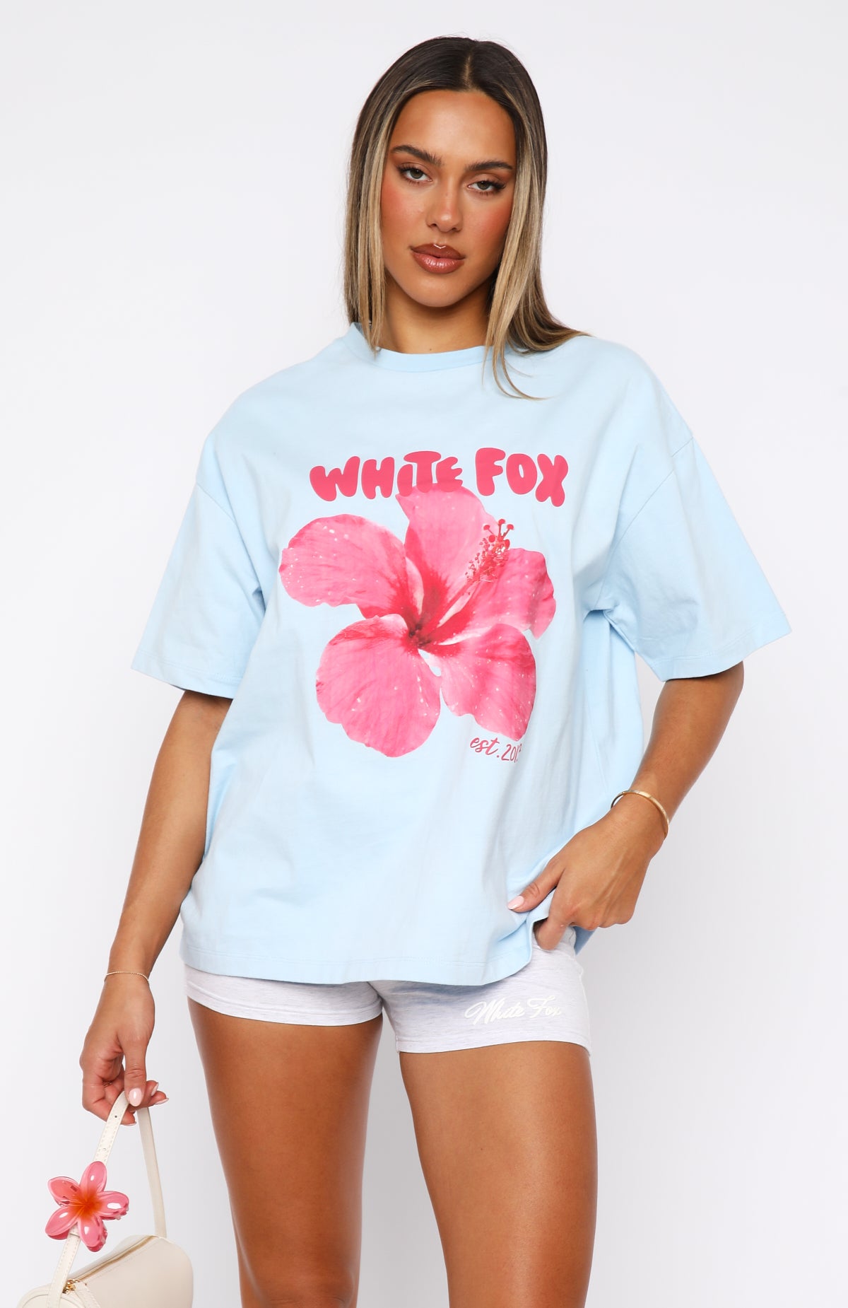 With Love & Romance Oversized Tee Baby Blue - Image 2