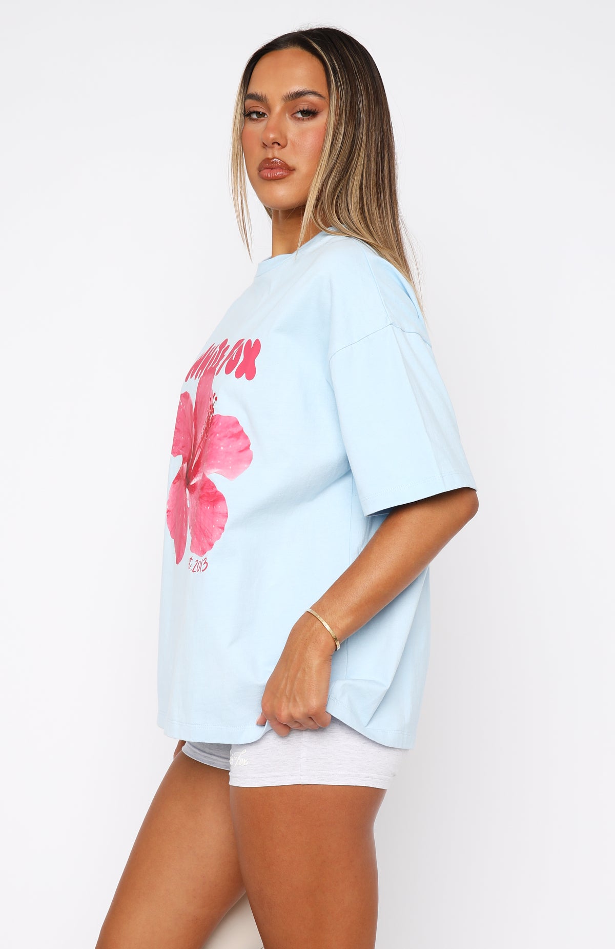 With Love & Romance Oversized Tee Baby Blue - Image 3