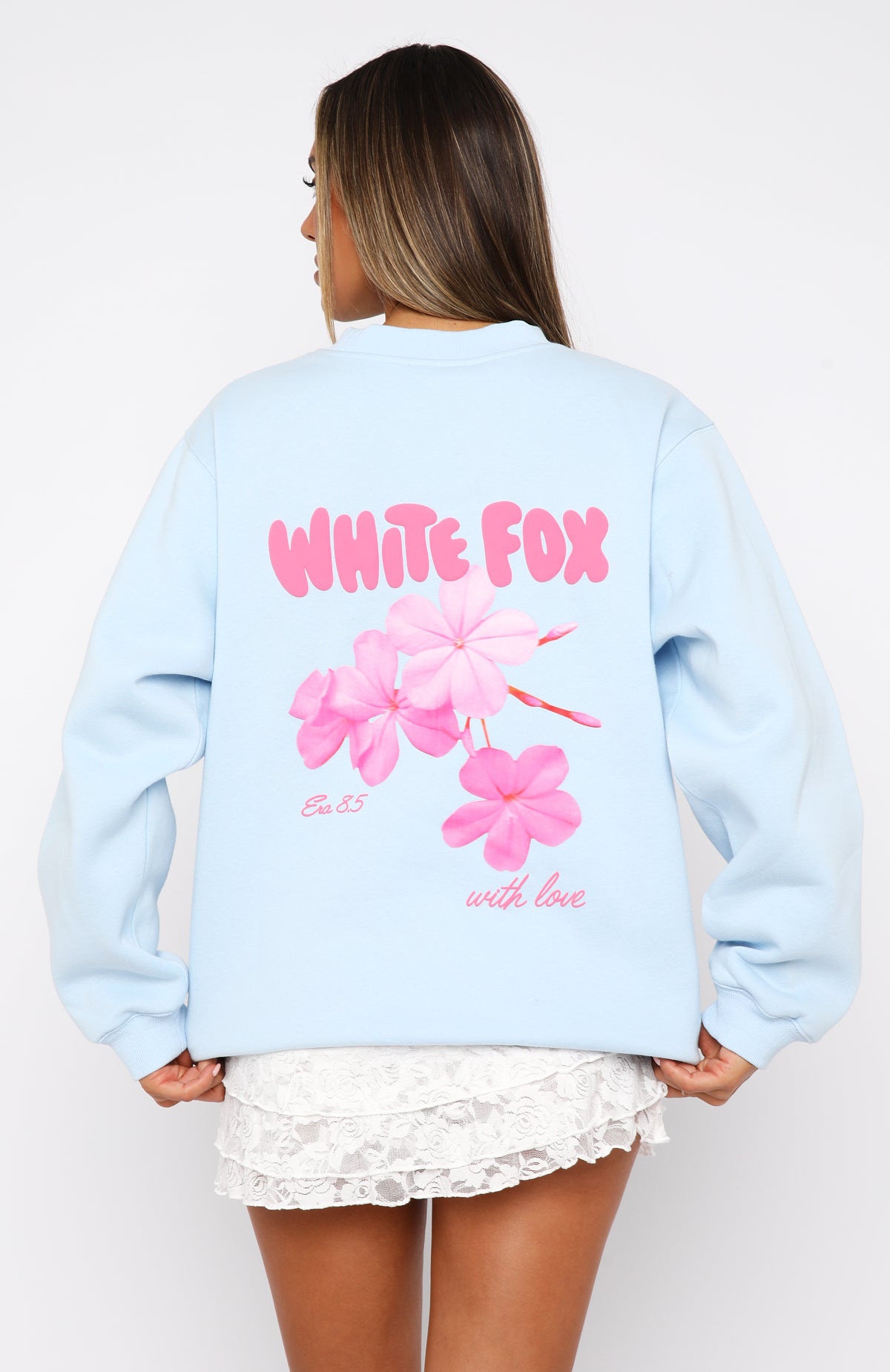 With Love & Romance Oversized Sweater Baby Blue - Image 4