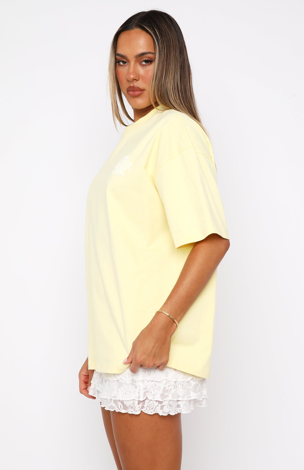 With Love Always Oversized Tee Lemon - Image 3