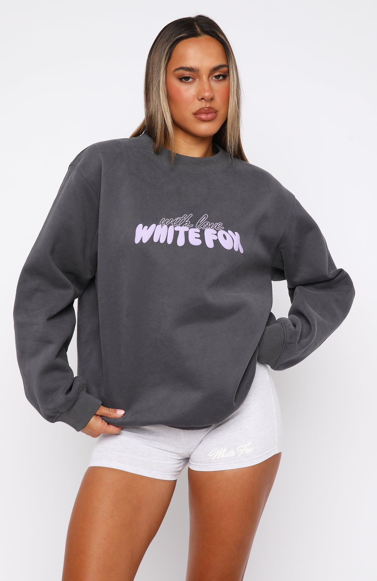 With Love Forever Oversized Sweater Volcanic - Image 2