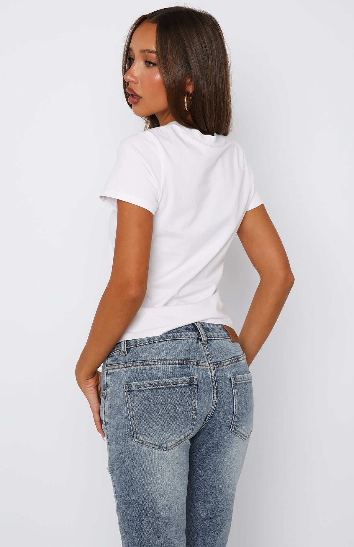 Impressionable Relaxed Baby Tee White - Image 4