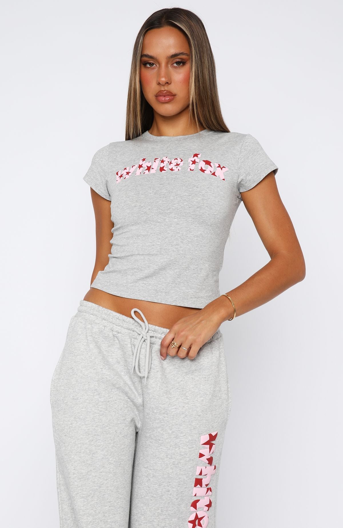 From The Archives Jaxx Baby Tee Dark Grey Marle - Image 2