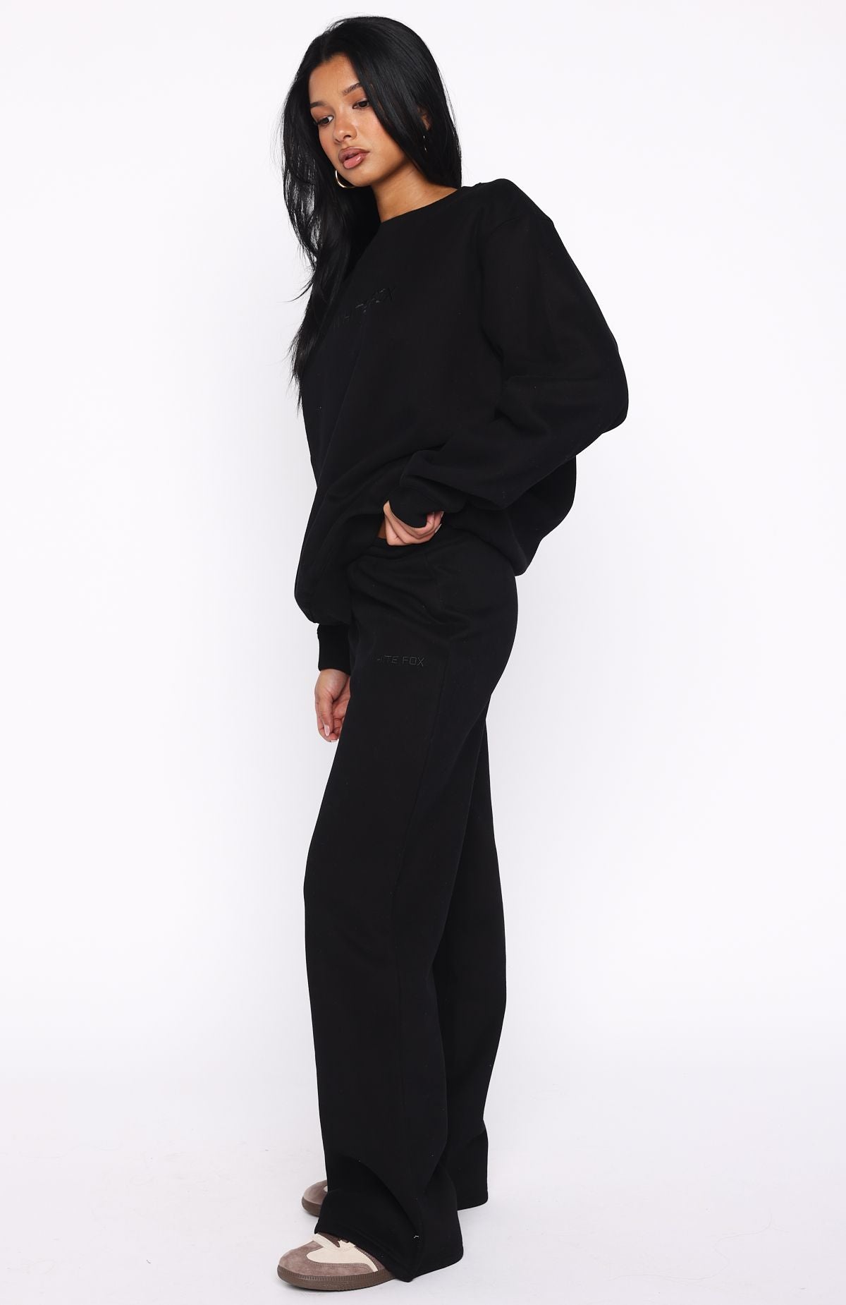 Stay Lifted Wide Leg Sweatpants Black - Image 3
